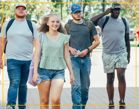 Explore our campuses, ABAC students walking on campus grounds