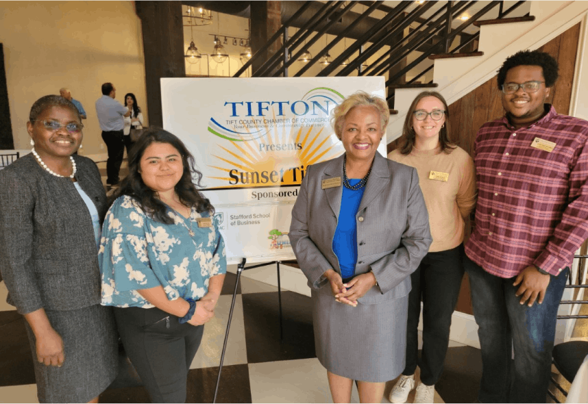 Group of ABAC students at Sunset Tifton event.