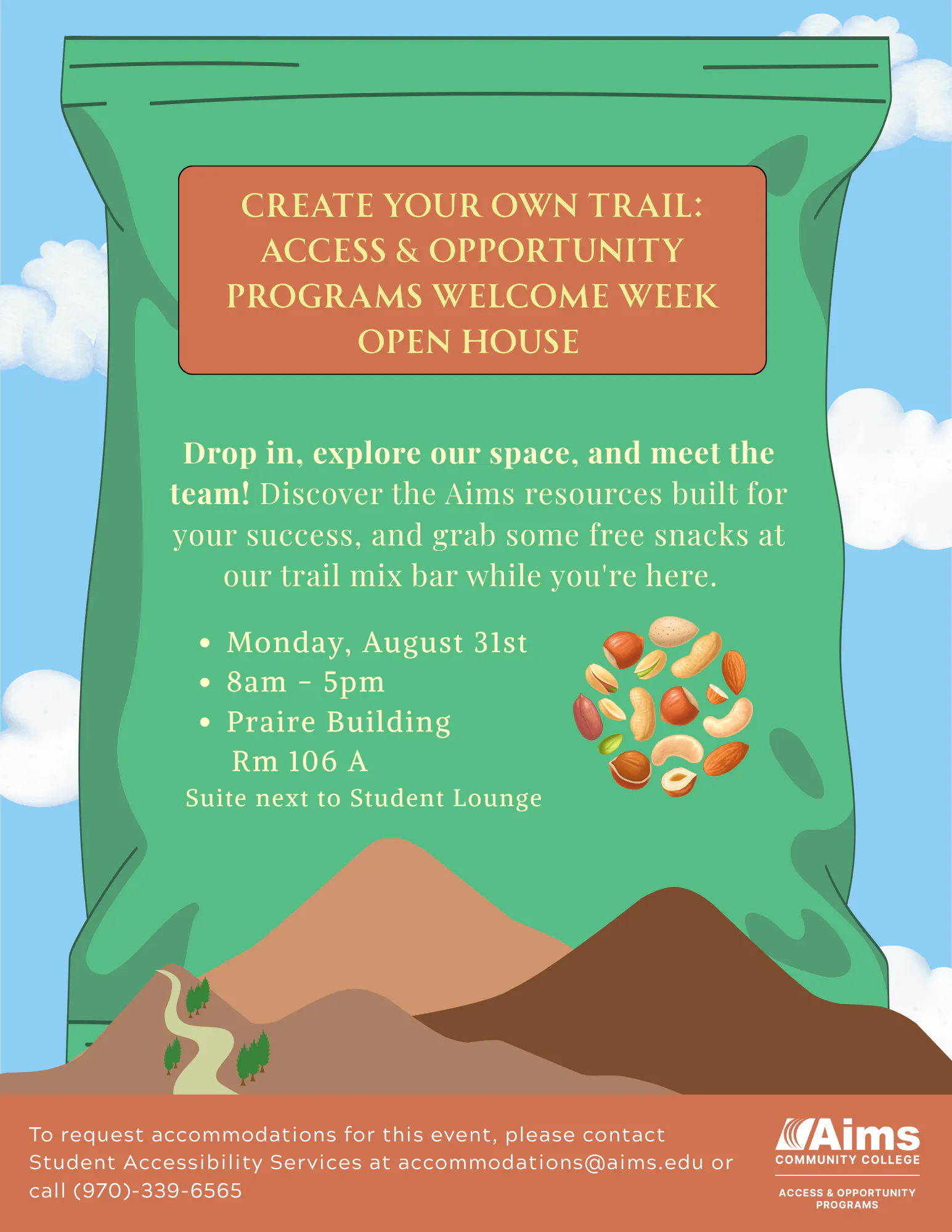 Create Your Own Trail: Access & Opportunity Programs Welcome Week Open House