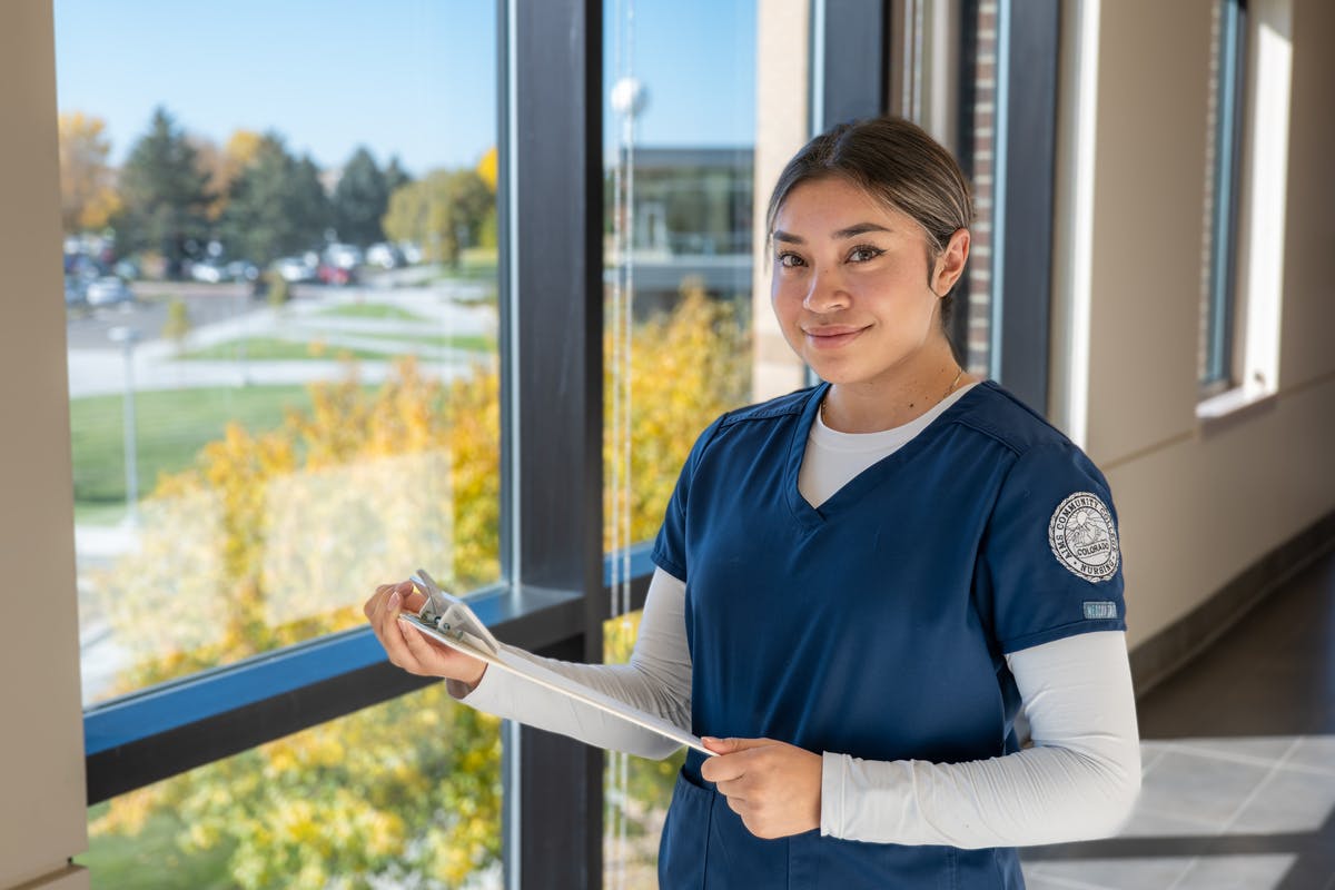 Nursing student posing to camera