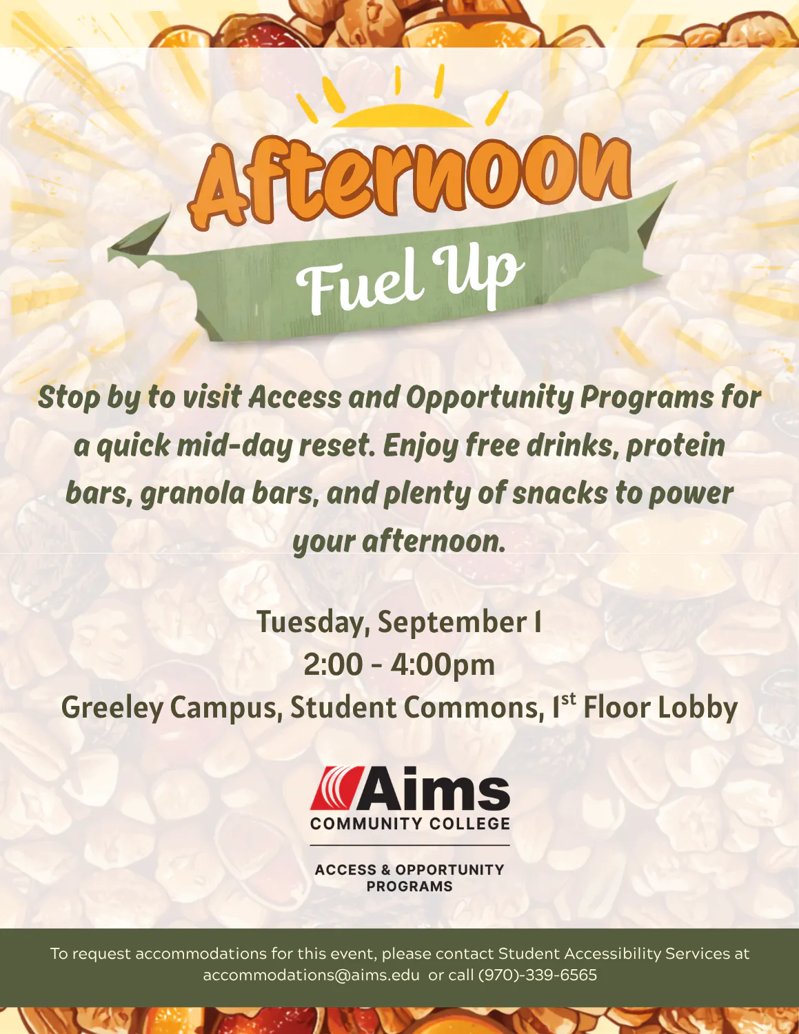 Access and Opportunity Programs - FA26: Afternoon Fuel Up