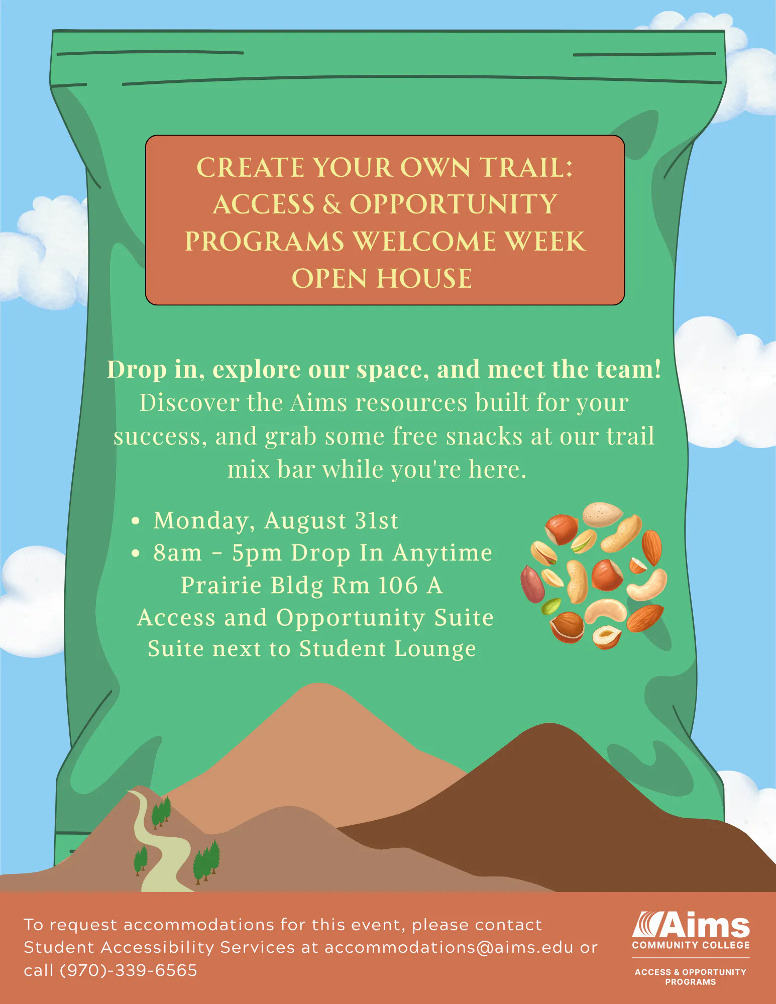 Access and Opportunity Programs - FA26: Create Your Own Trail: Access & Opportunity Programs Welcome Week Open House