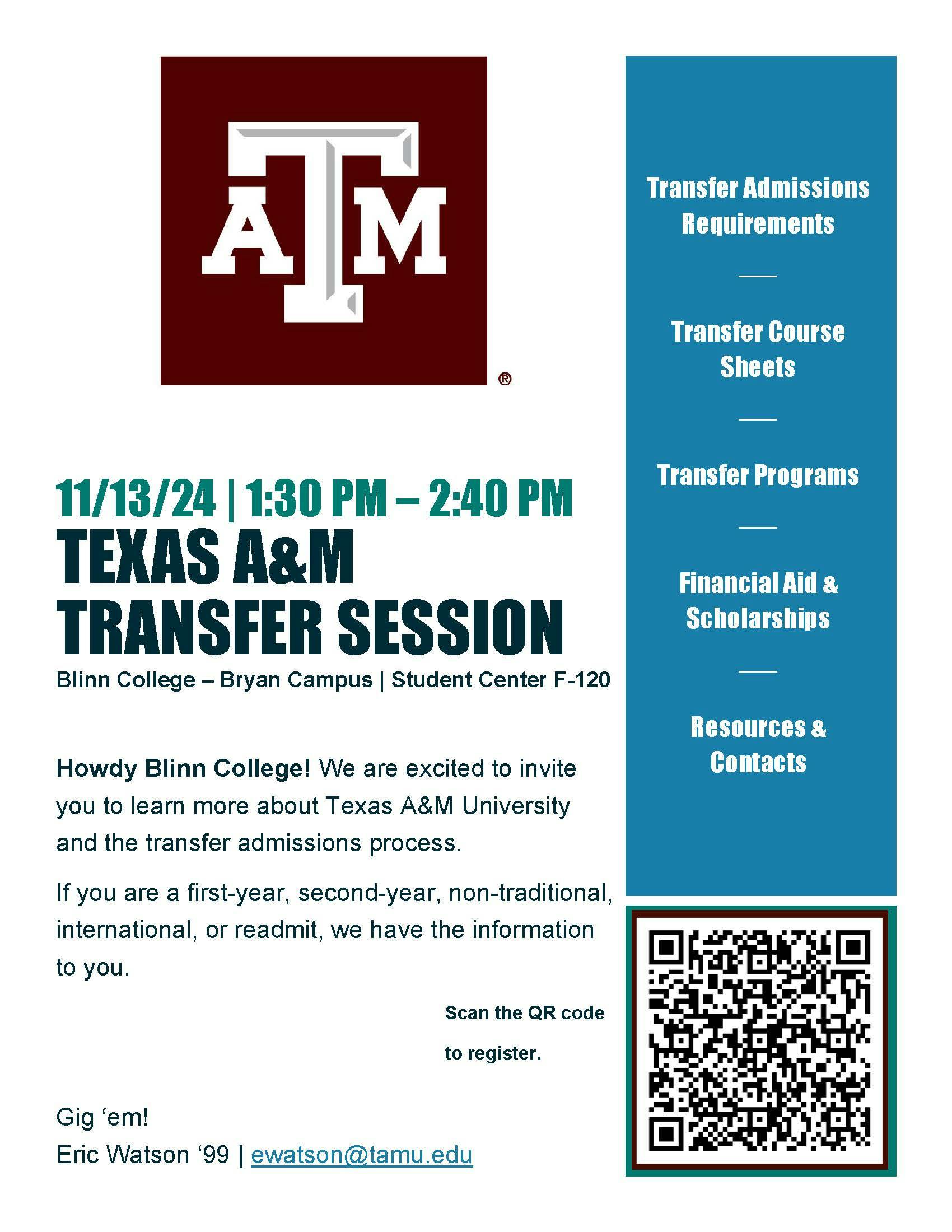 Texas A&M Transfer Session