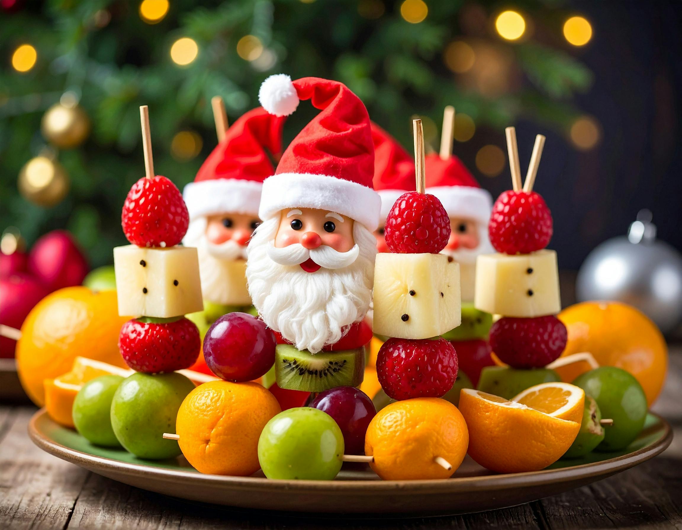 Santa Fruit Skewers