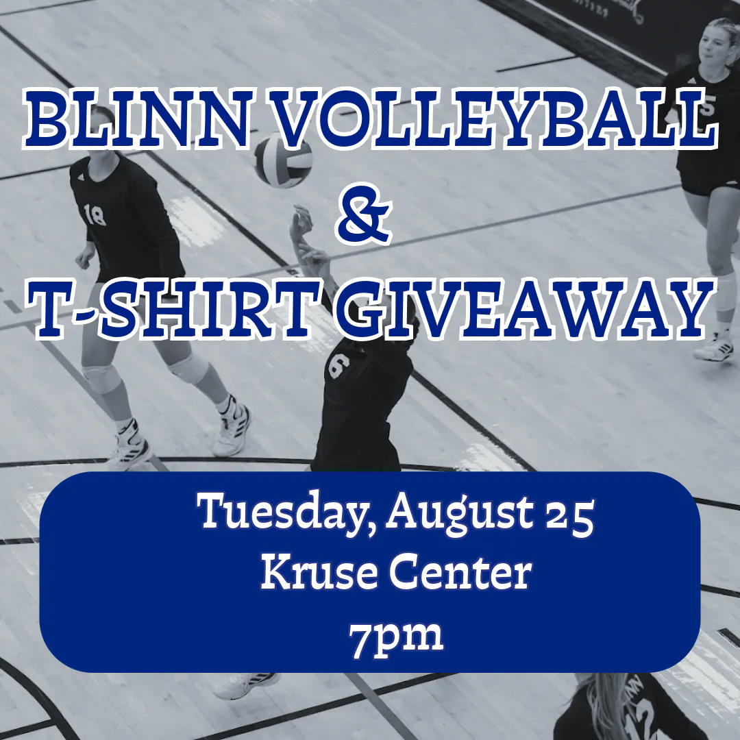 Blinn Volleyball Game and Tshirt Giveaway