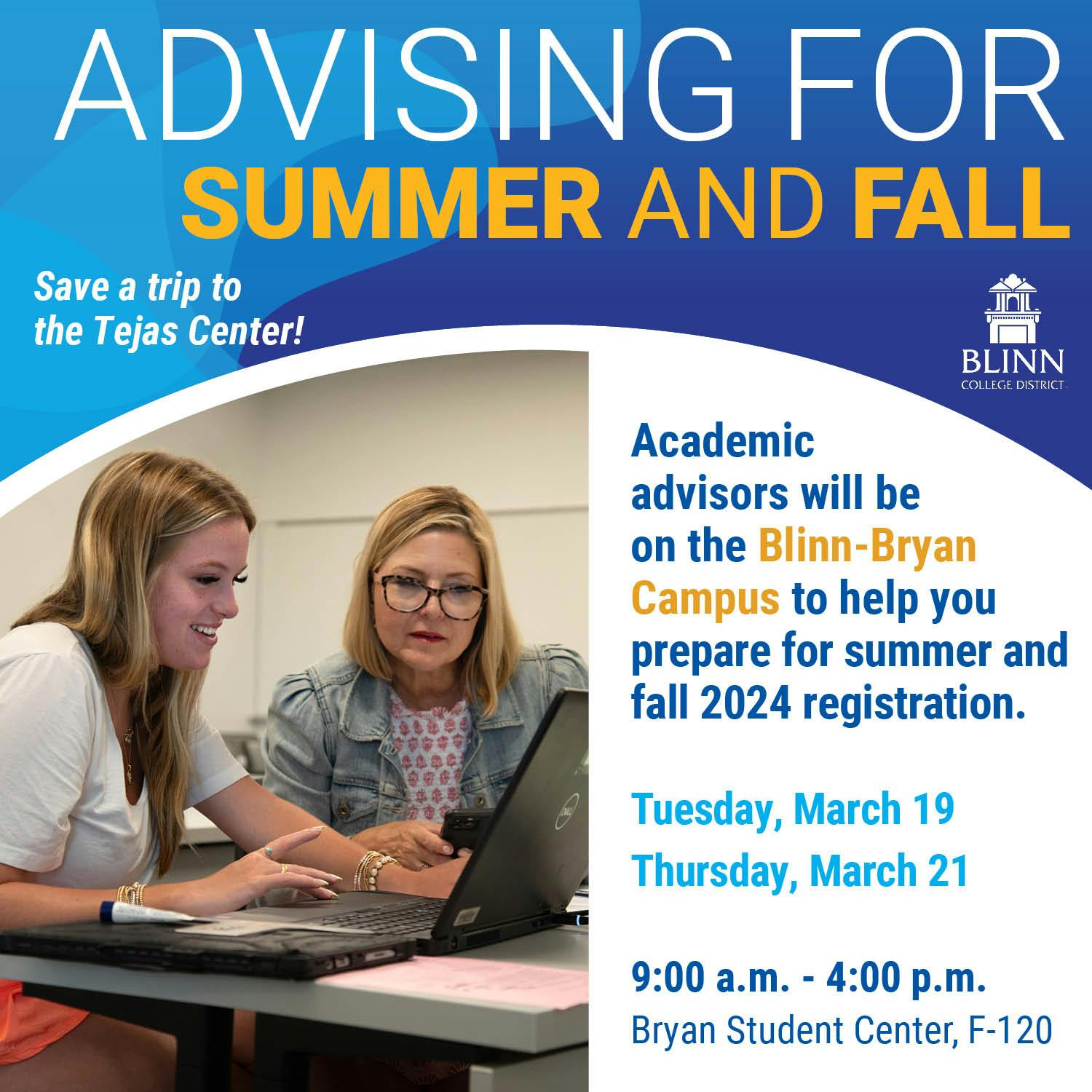 Advising for Summer & Fall