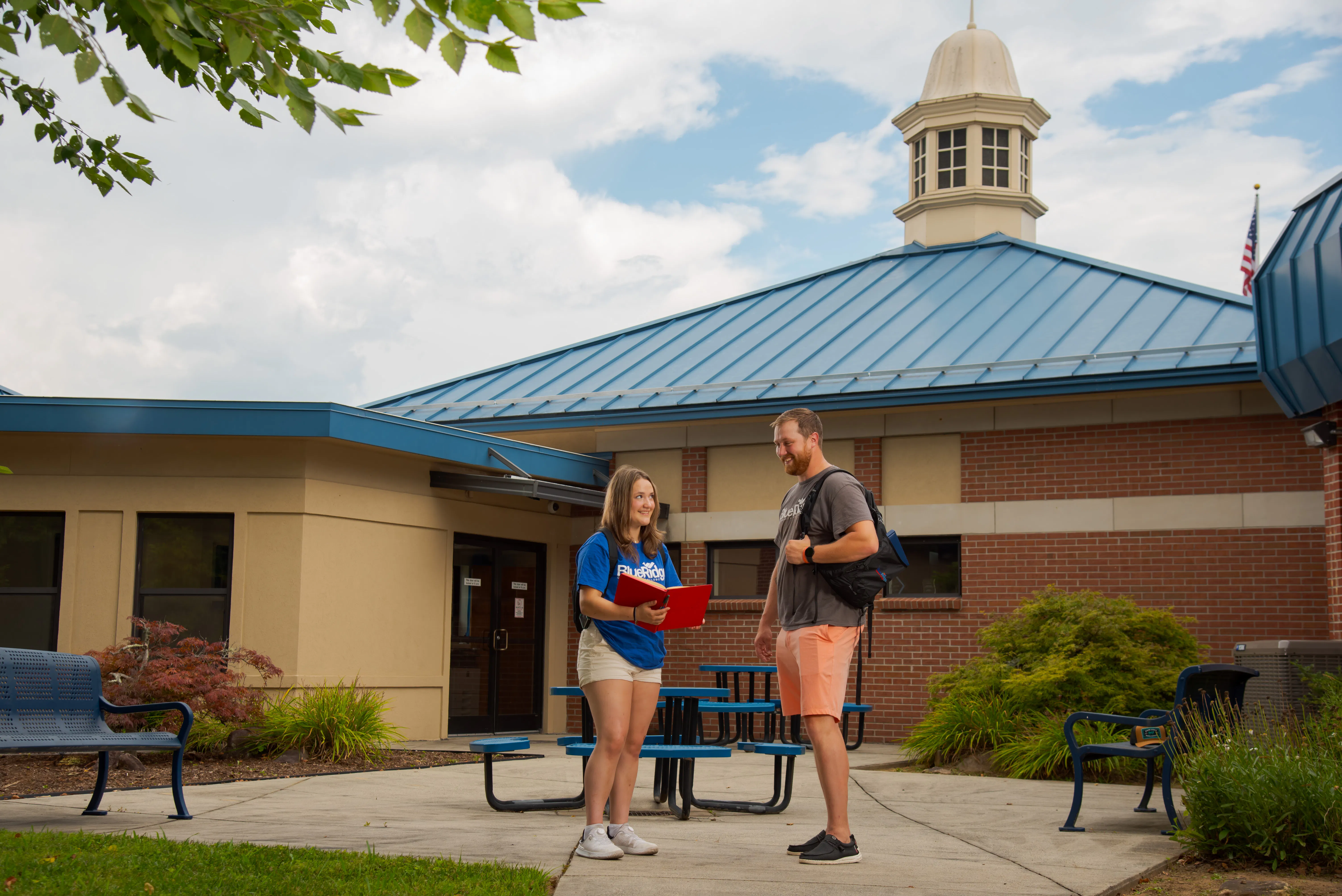 Students outside the Transylvania County campus.