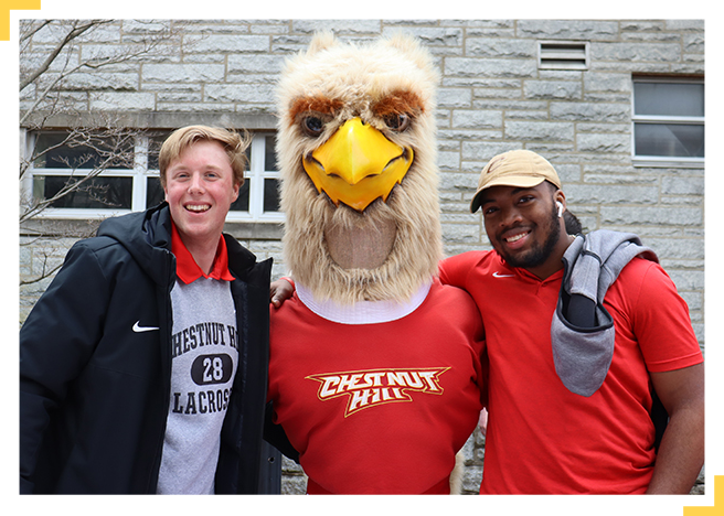 Students with mascot 