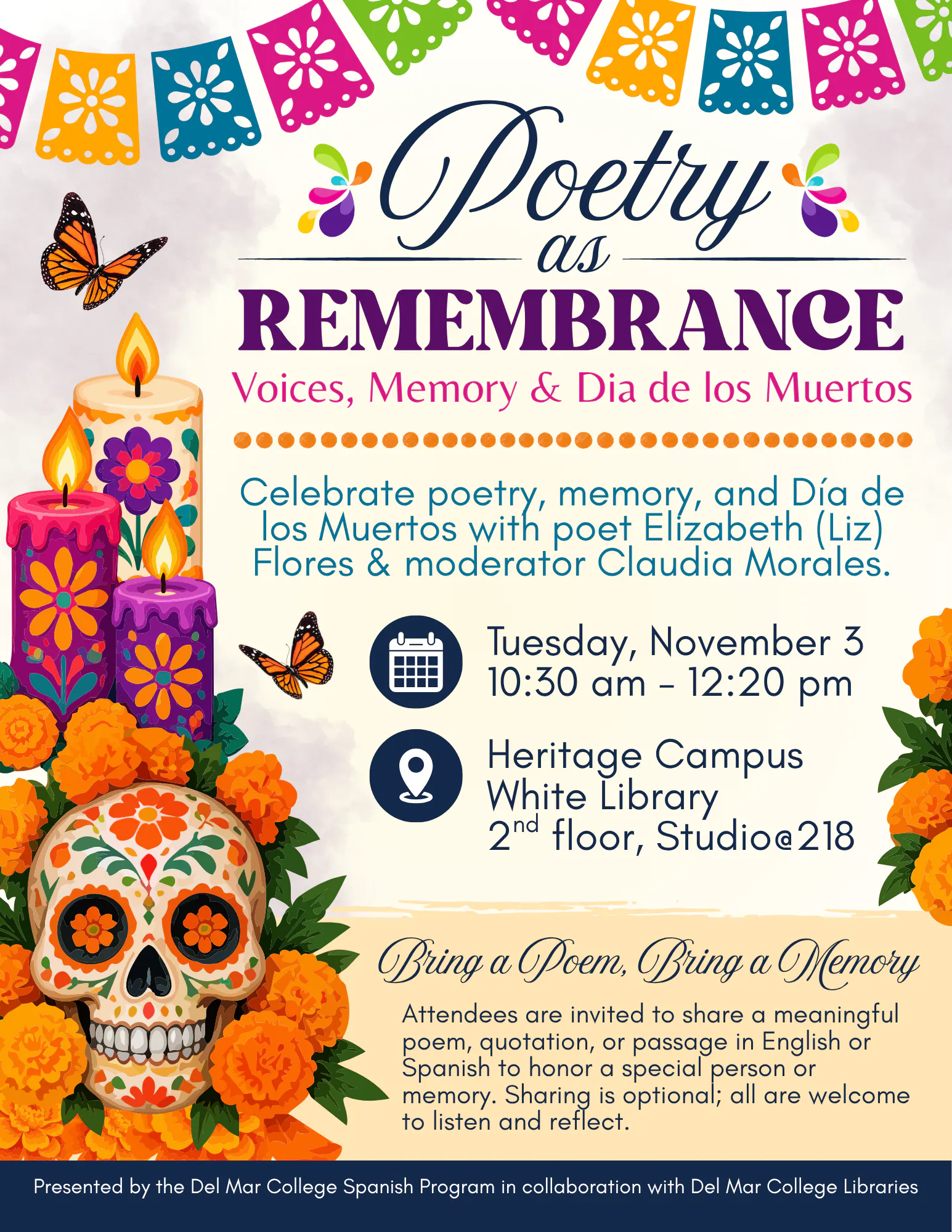 Poetry as Remembrance: Voices, Memory & Día de los Muertos