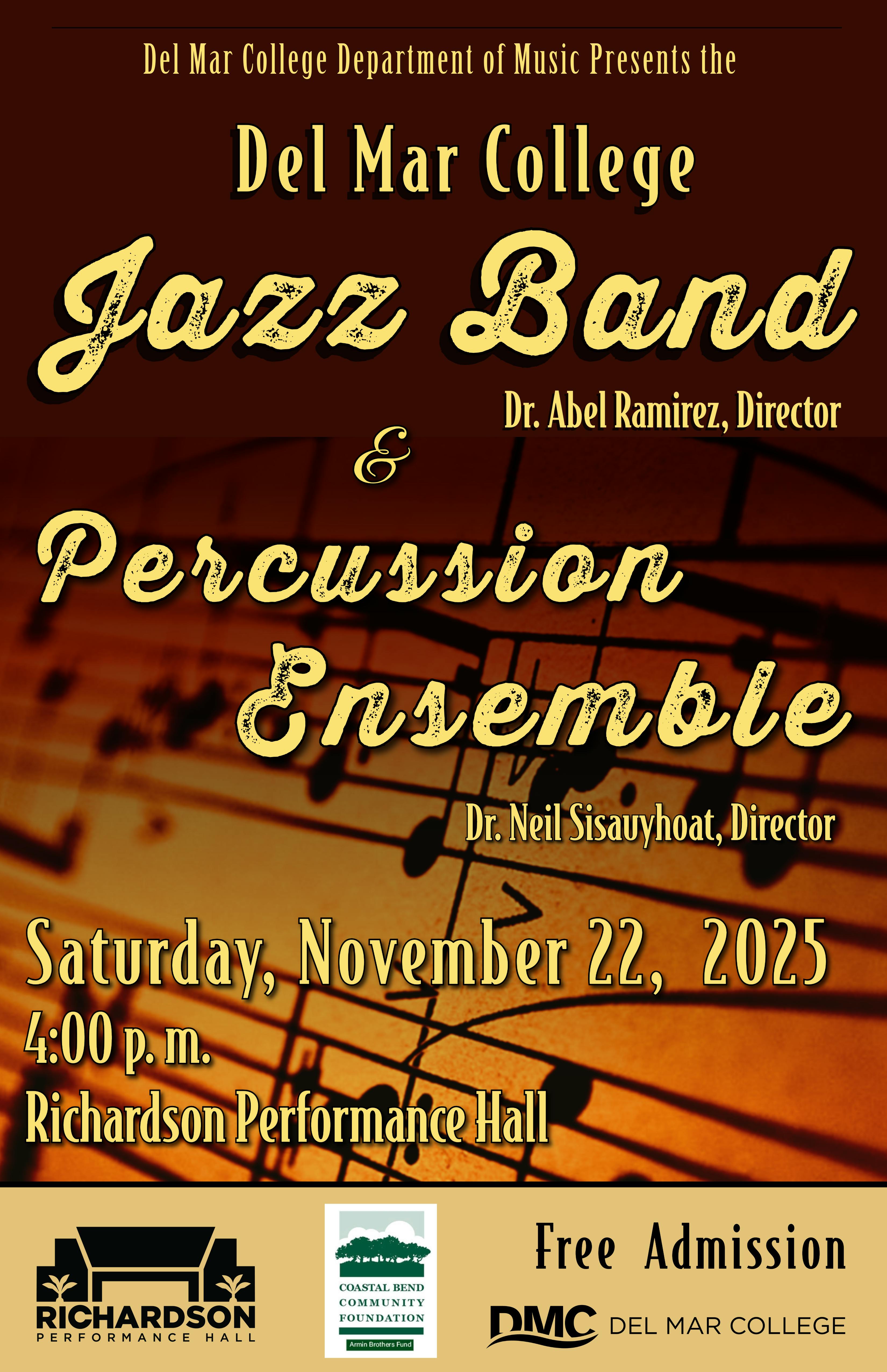 Del Mar College Jazz Band and Percussion Ensemble in Concert