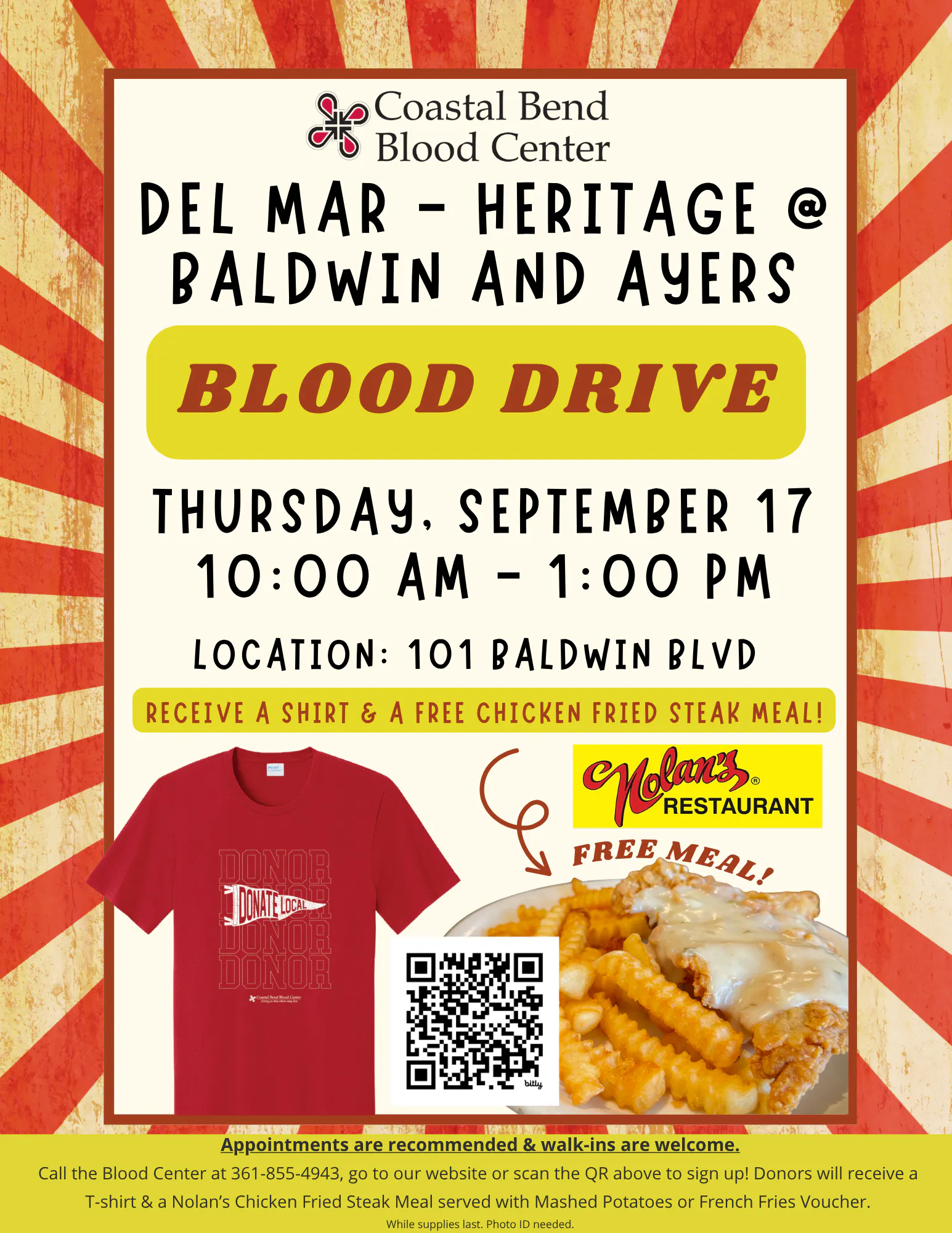 Coastal Bend Blood Center- Heritage Campus Blood Drive