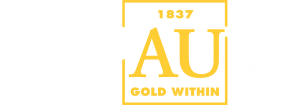 DePauw University Gold Within 1837 Logo