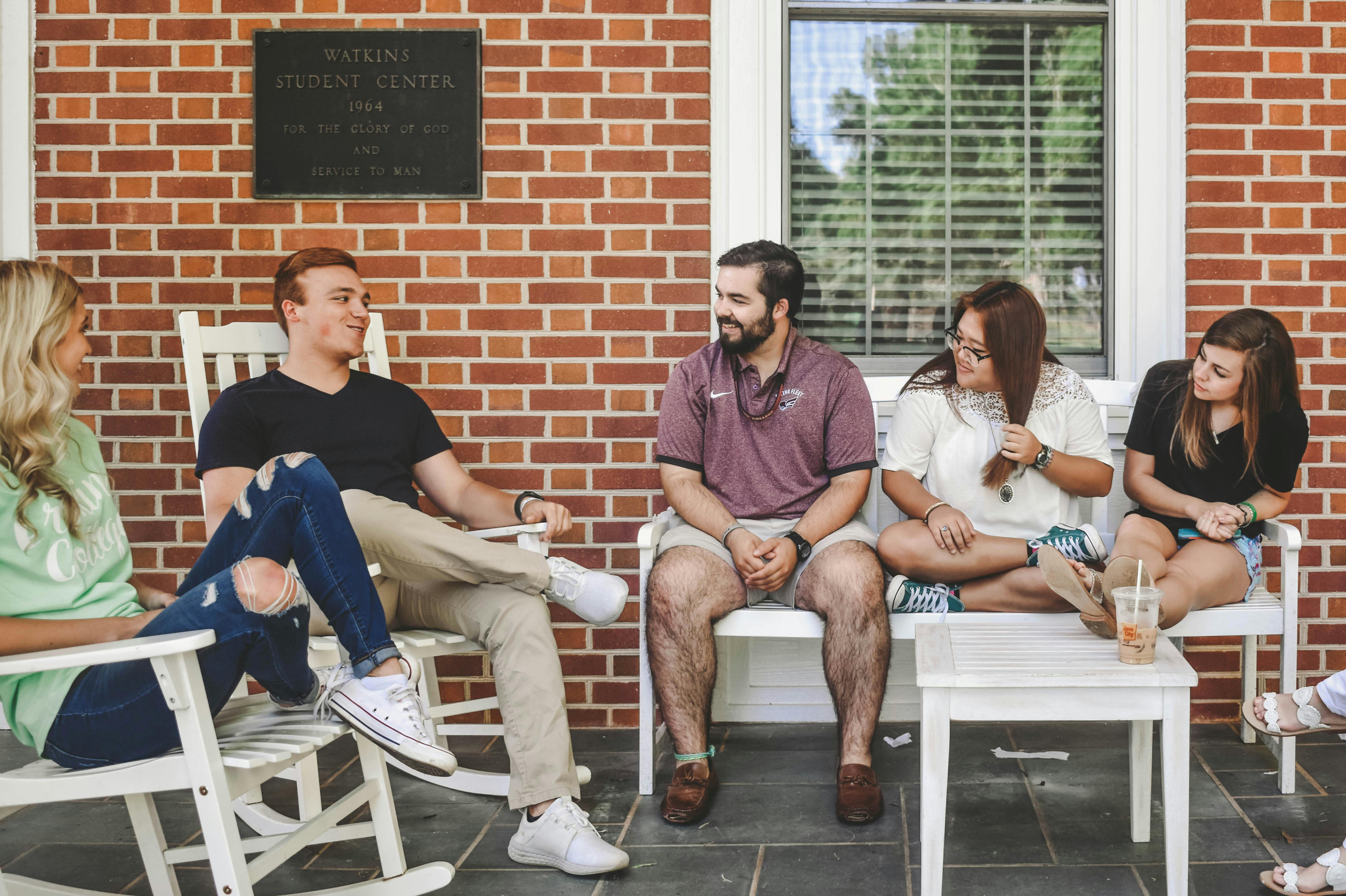 Hanging out on Watkins Porch
