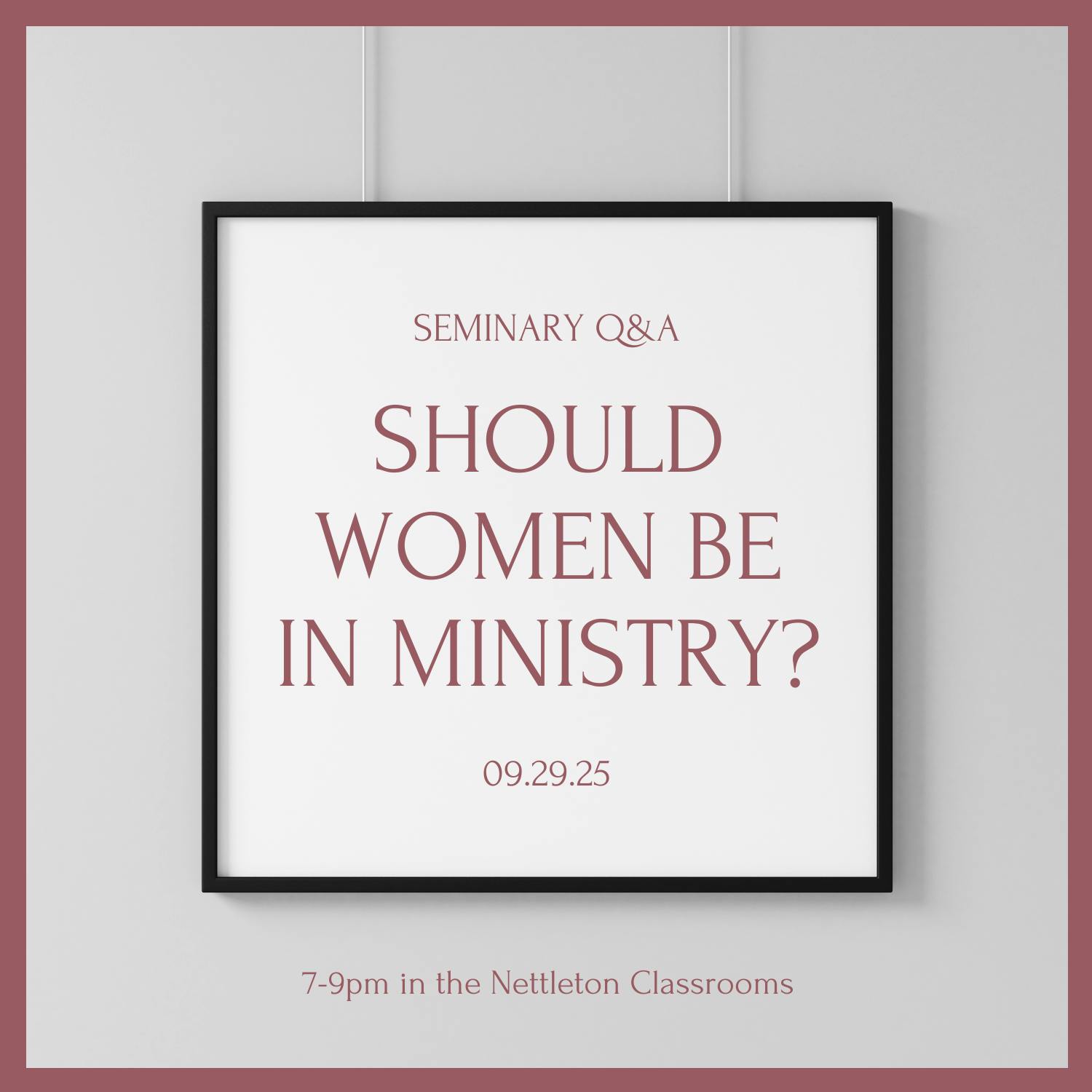Fall 2025 Seminary Q+A