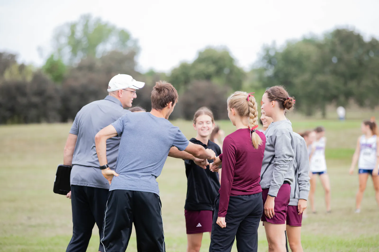 Cross Country Team Huddle
