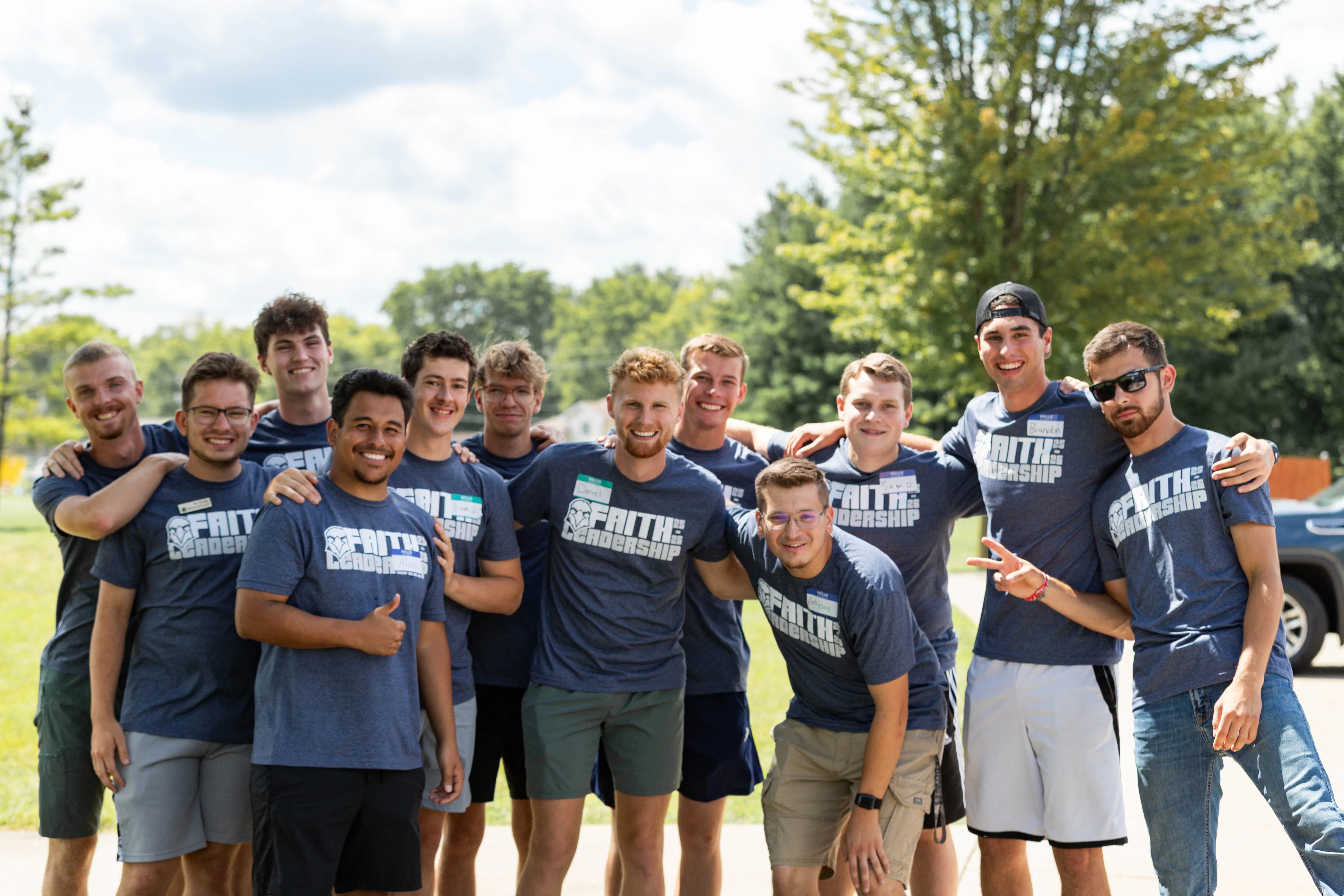 Smiling faith students