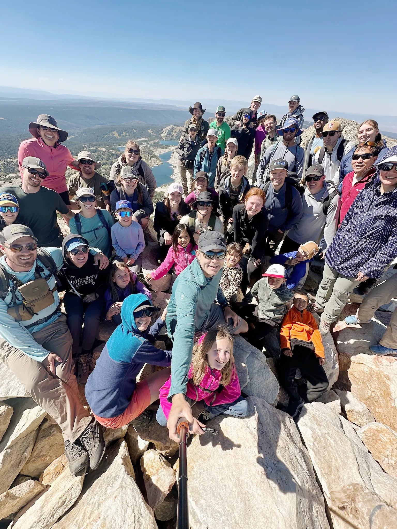 Group of Students on Top of a Mountain