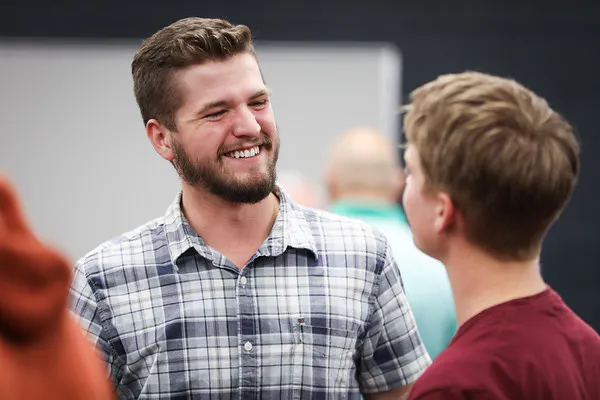 Faith students talking to each other 