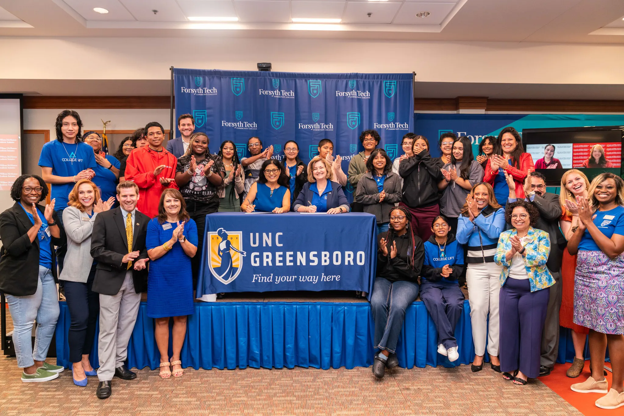 Diverse group of students at Forsyth Technical Community College