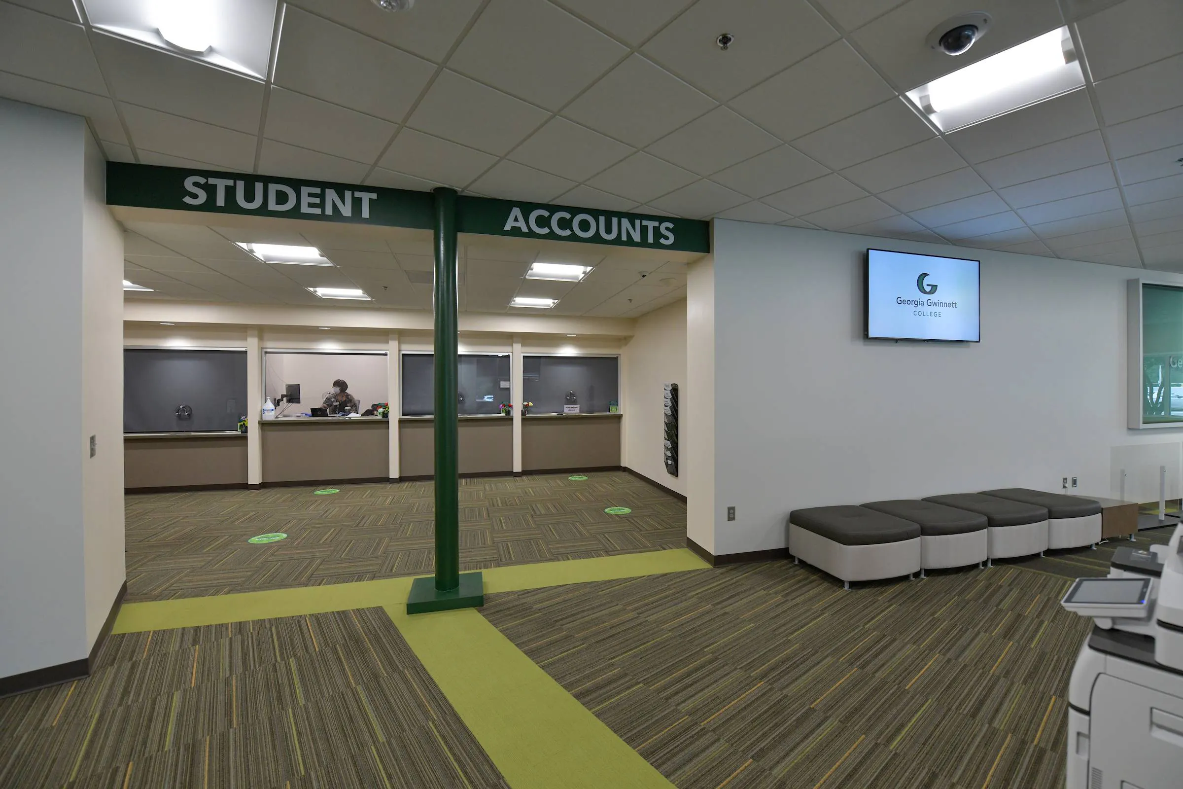 student accounts office in Building D