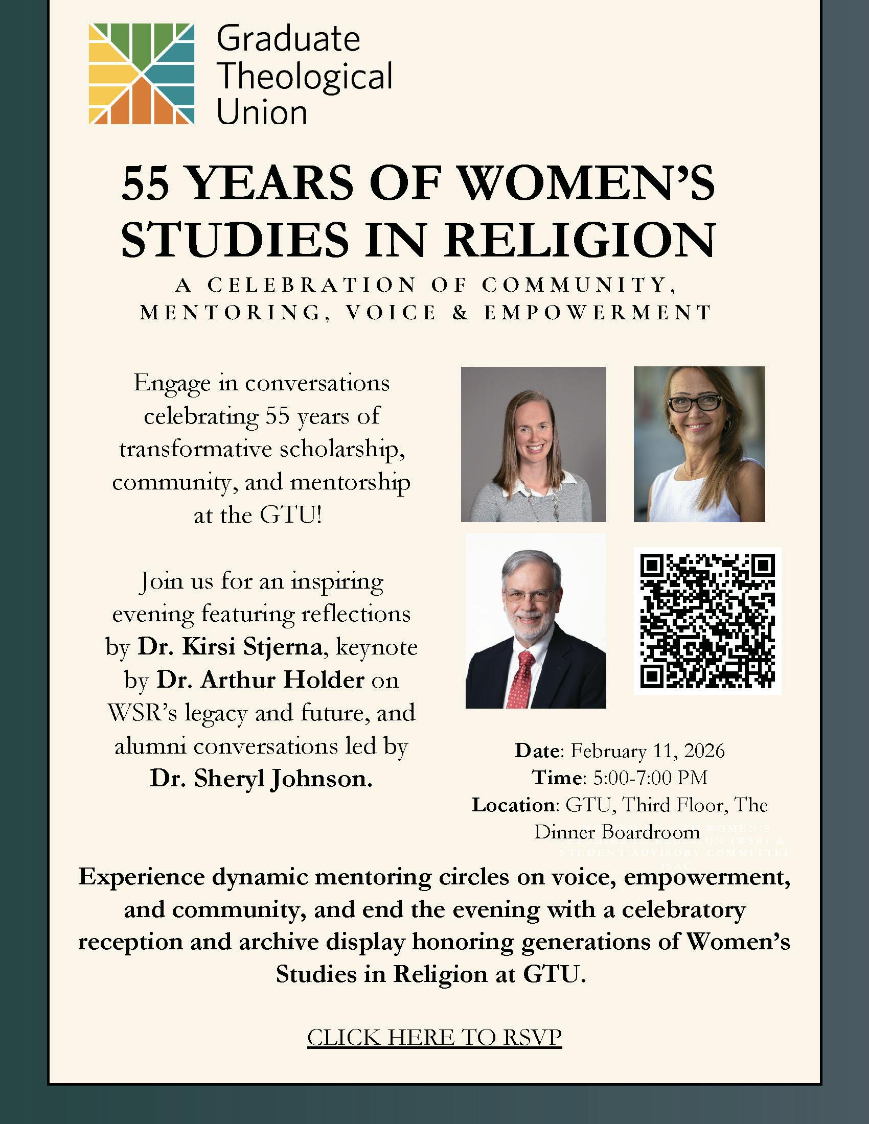 55 Years of Women's Studies in Religion - In Person
