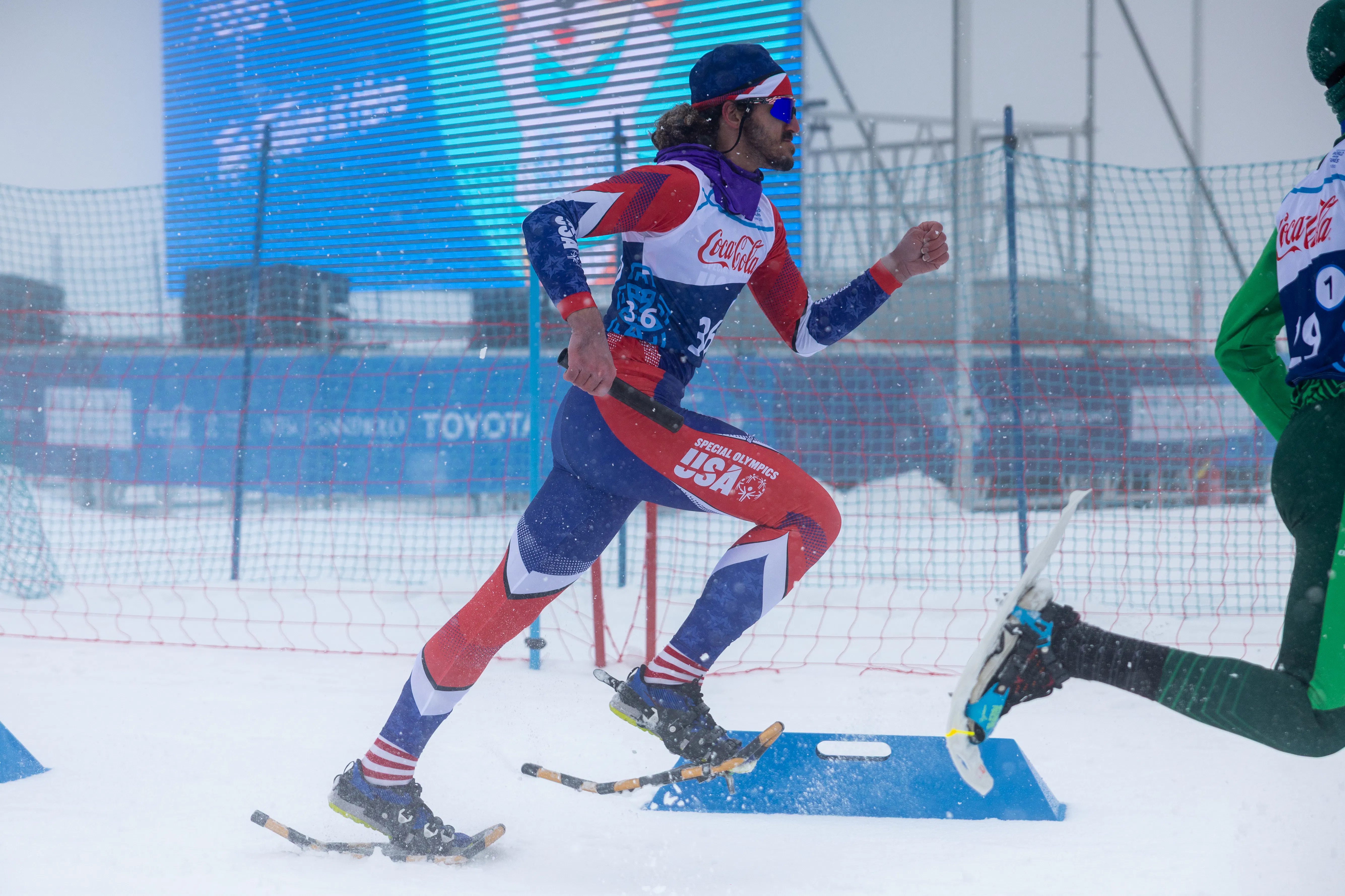 Image of Heartland student Daniel Johnson, competing at the 2025 Special Olympic Winter Games in Turin, Italy.