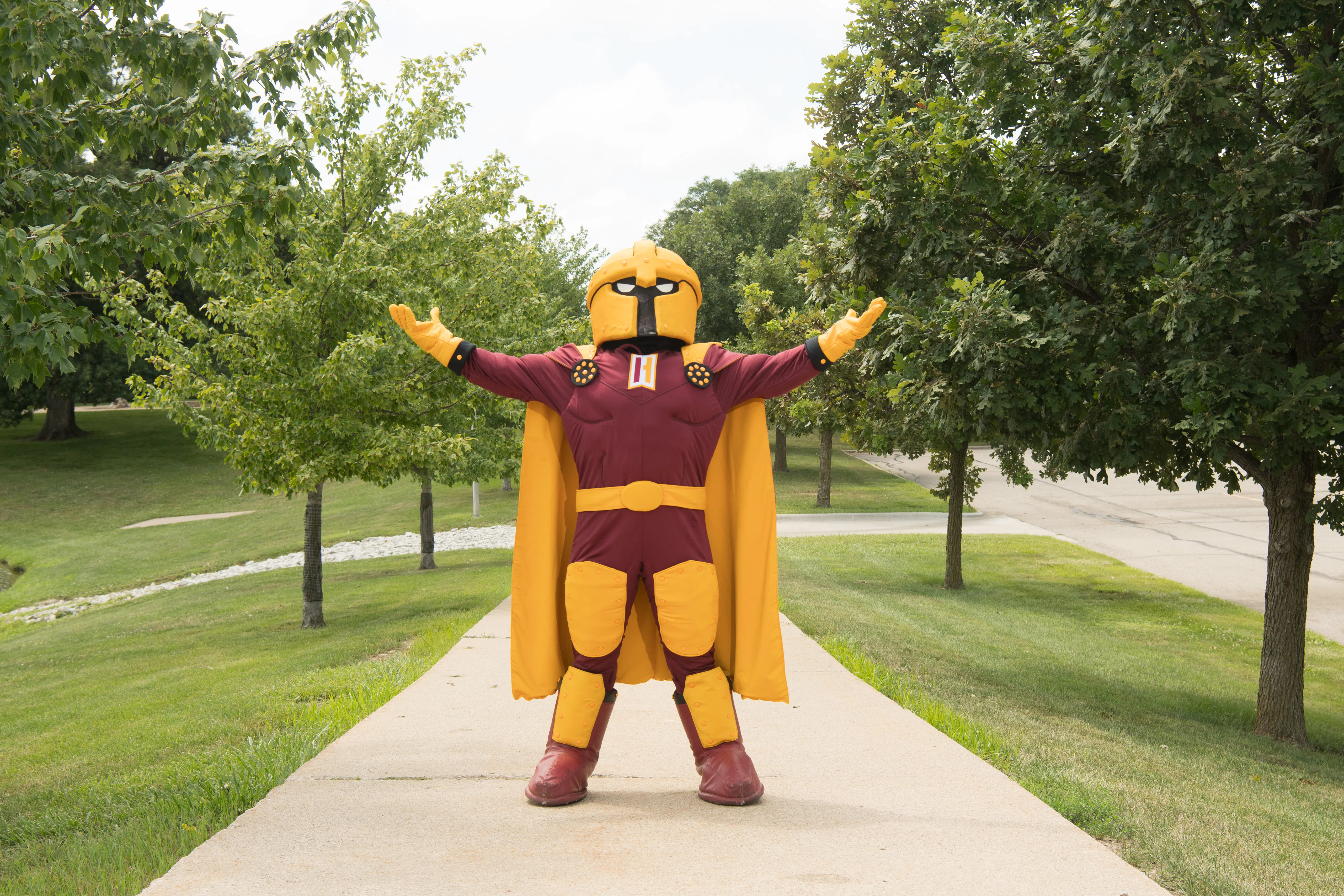 Wally the Warrior on the Ottumwa Campus