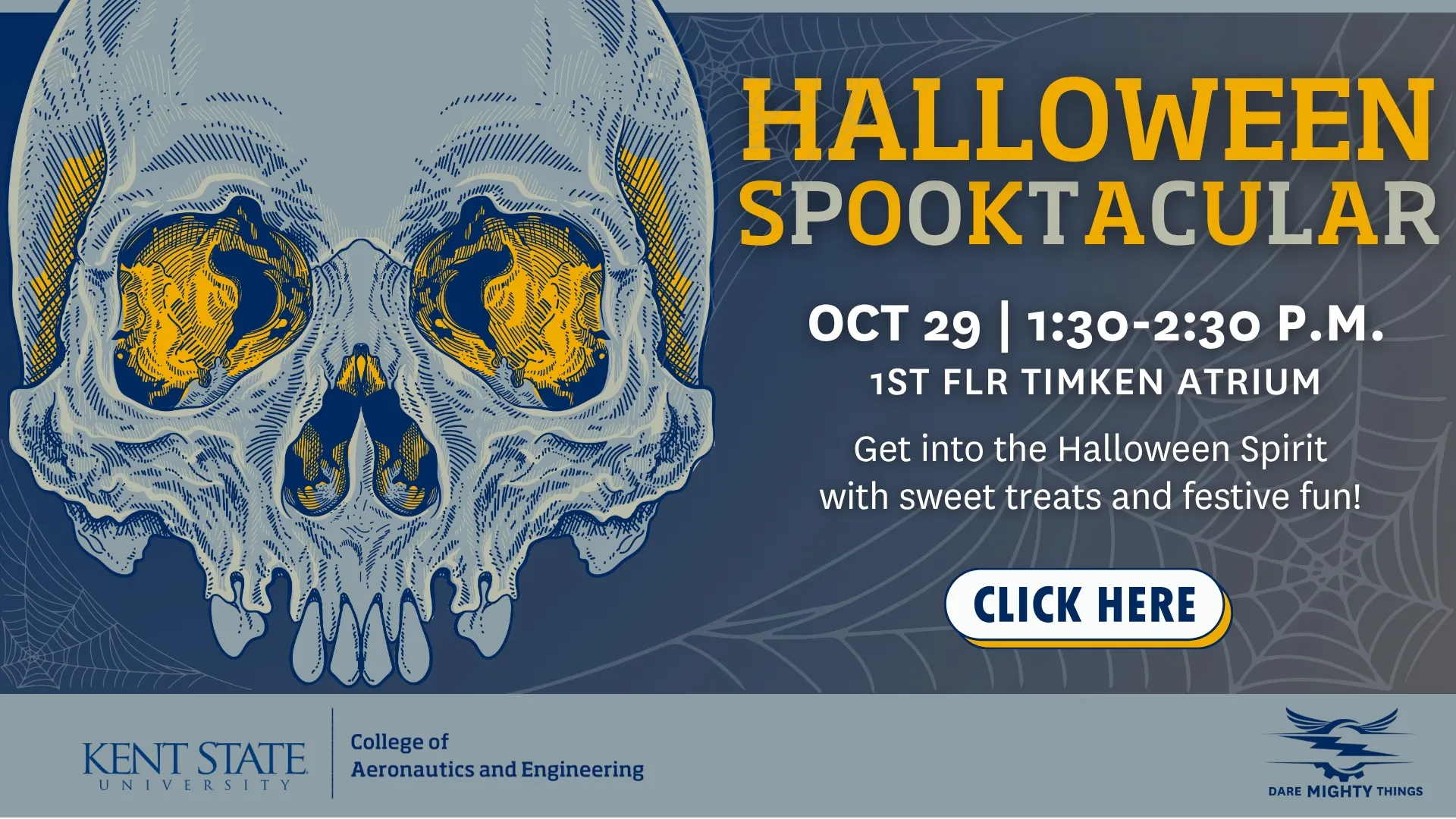 Halloween Spooktacular. Octrober 29, 1:30-2:30 PM in the Timken Atrium. Get into the Halloween Spirit with Sweet Treats and festive fun. Click for more. 
