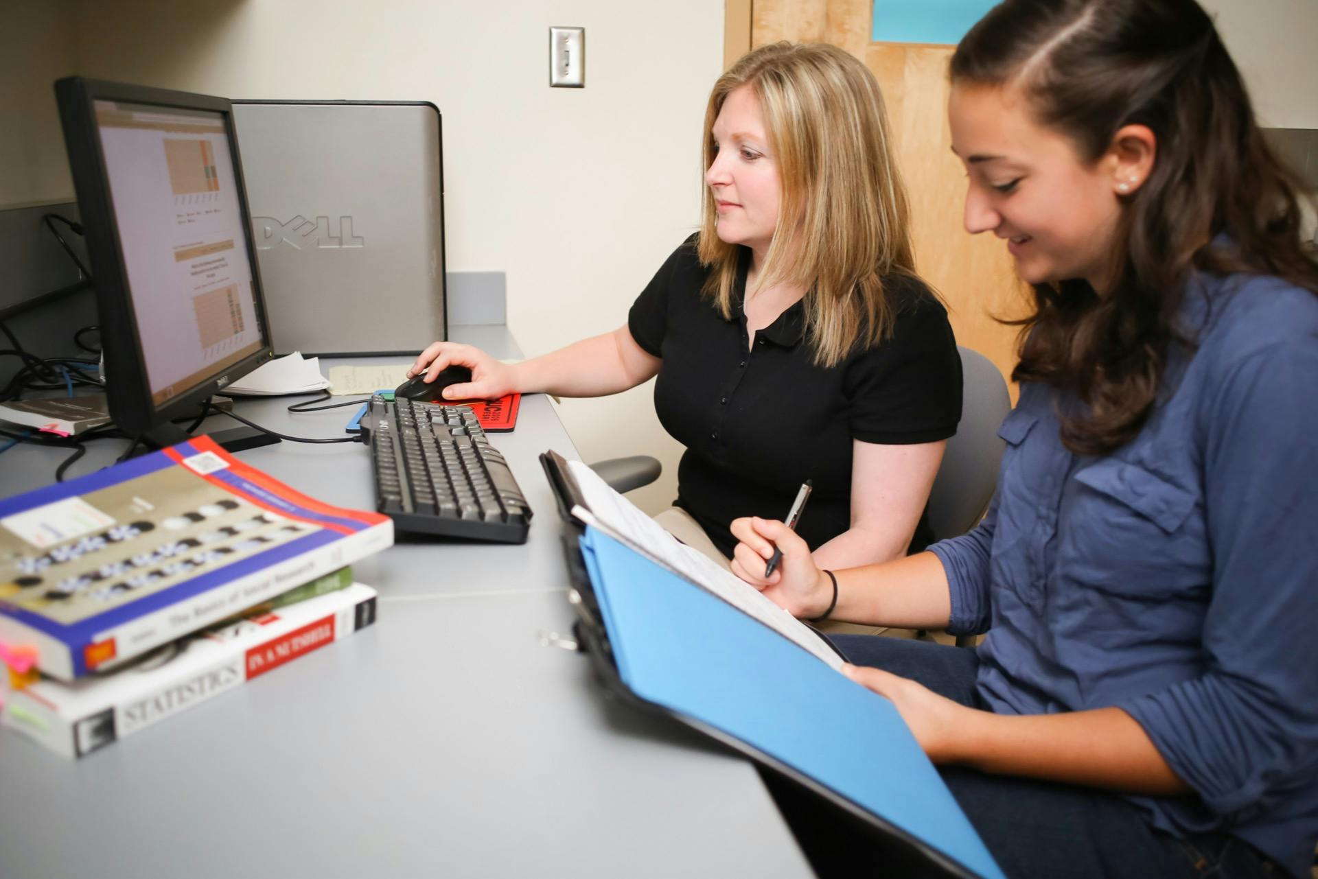 students on computer