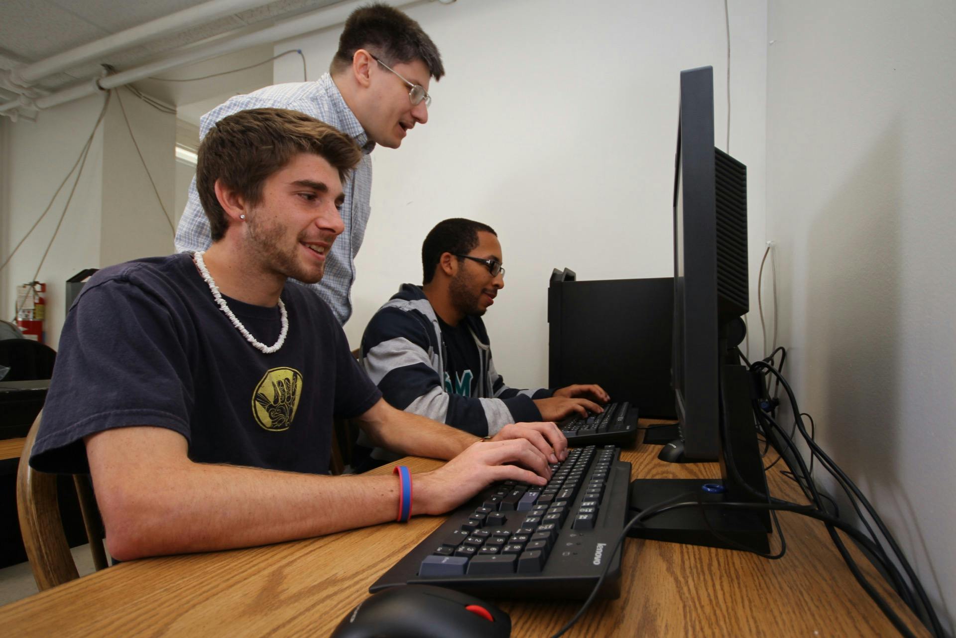 Students on computer