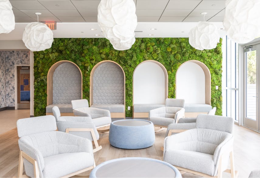 Hub interior furnishings