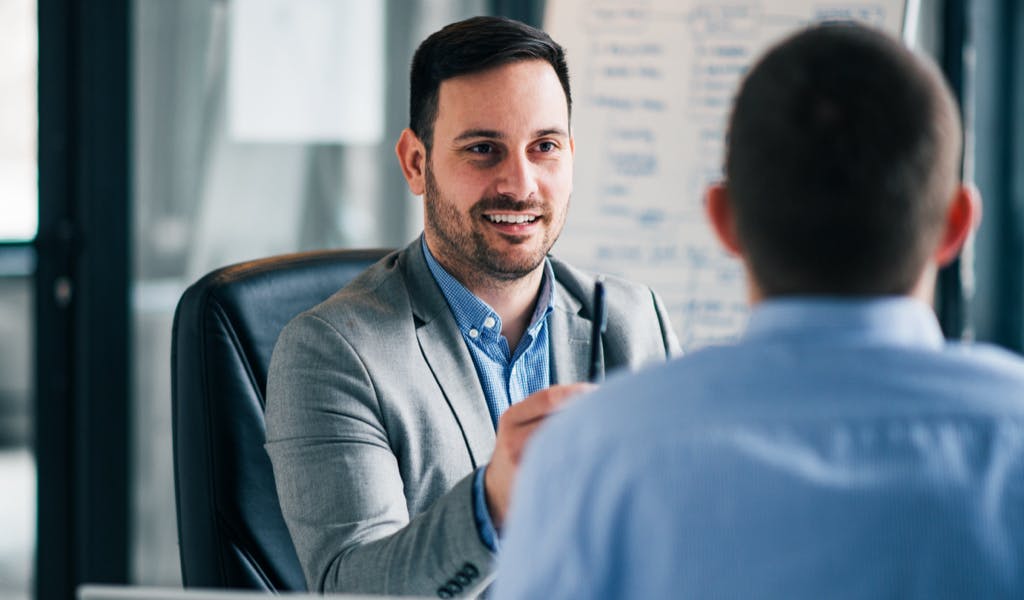 MBA Student in office