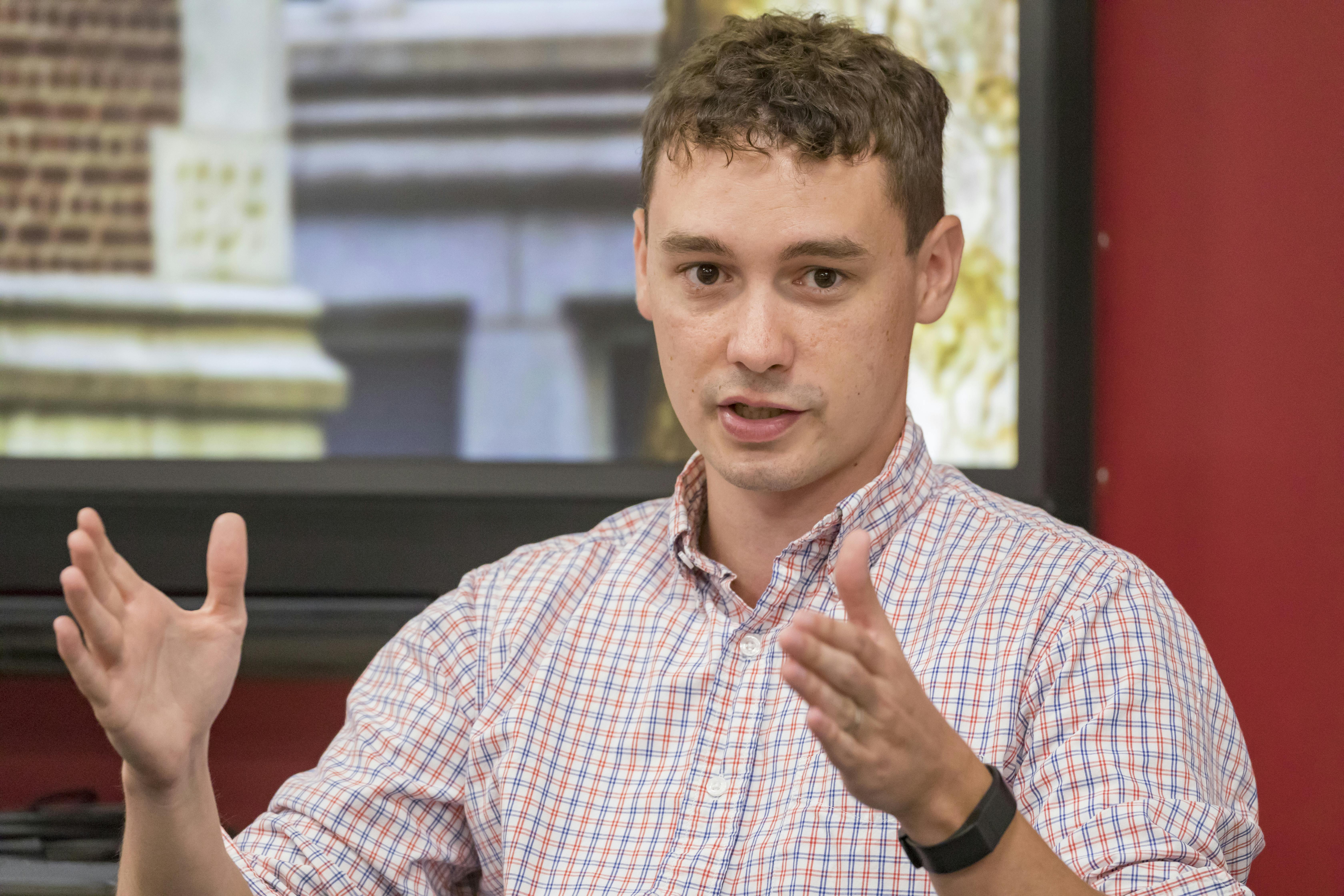 Student talking in class