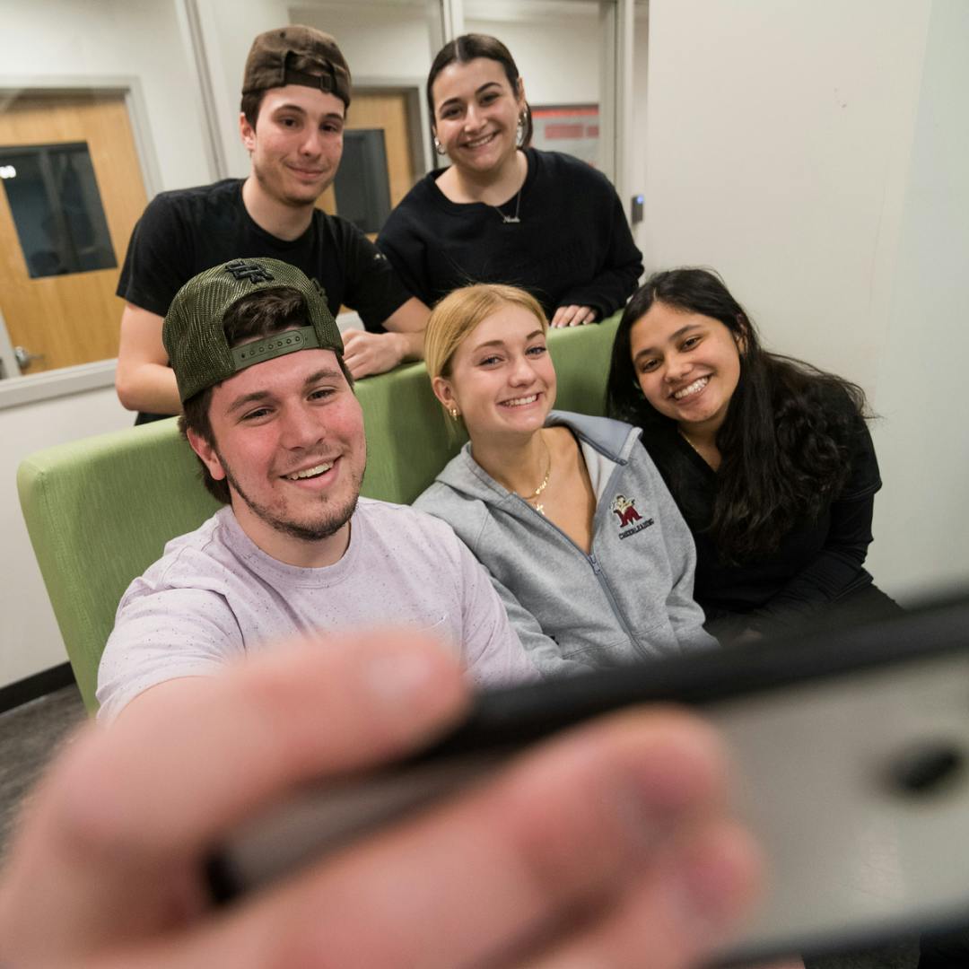 students taking a selfie