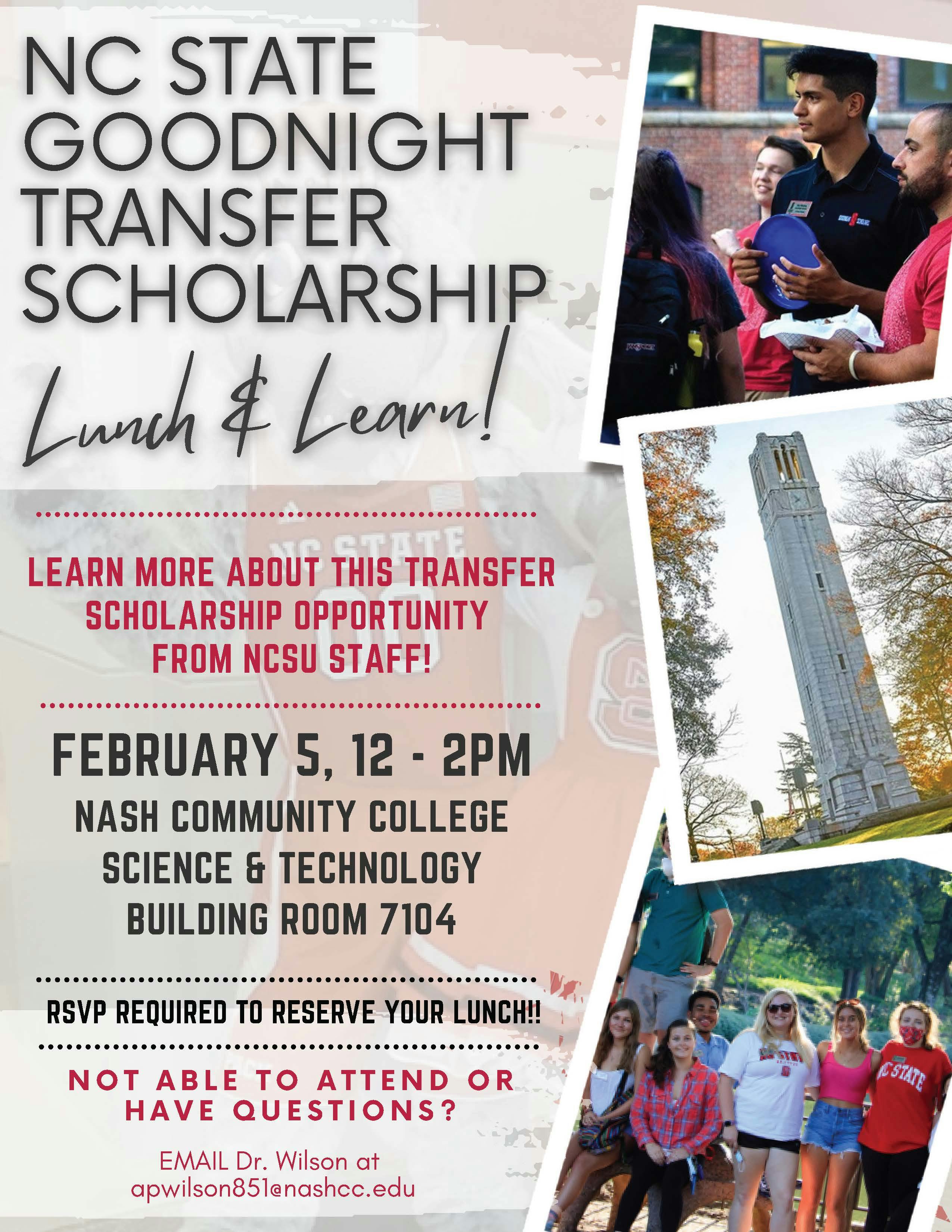 Goodnight Scholars Transfer Scholarship Lunch & Learn
