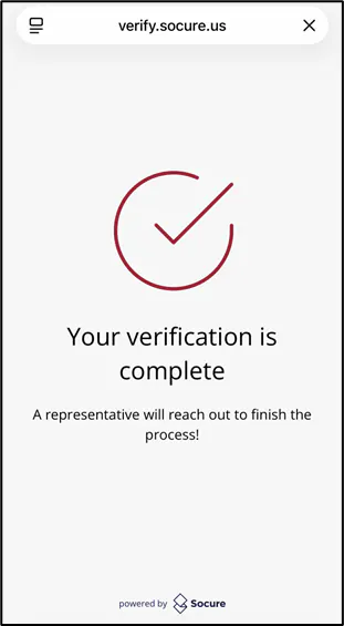 Step 3 - Verification Complete