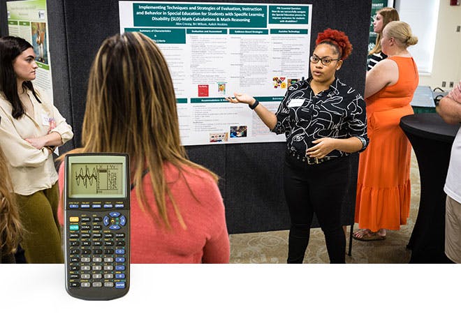 A student presents at Celebration of Scholars.