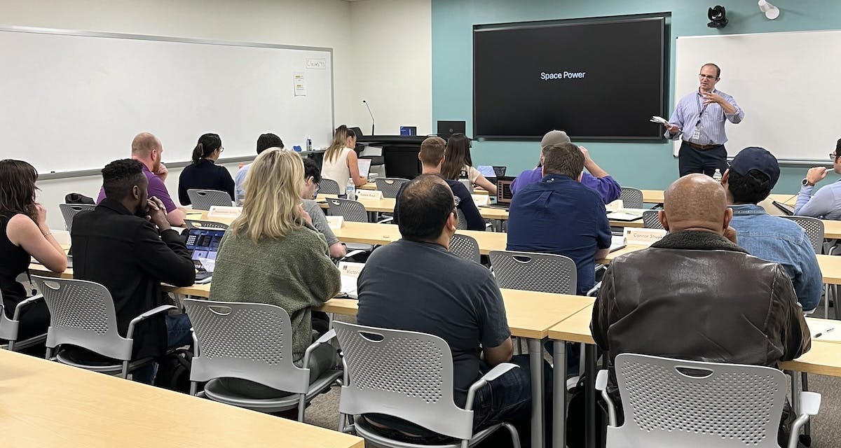 Students and faculty in class