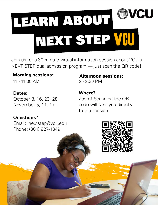 VCU Virtual Next Step Info Sessions