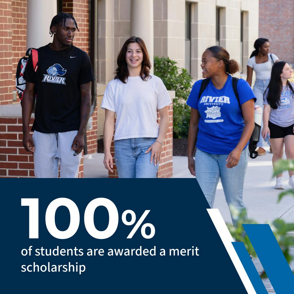 100% of students are awarded a merit scholarship