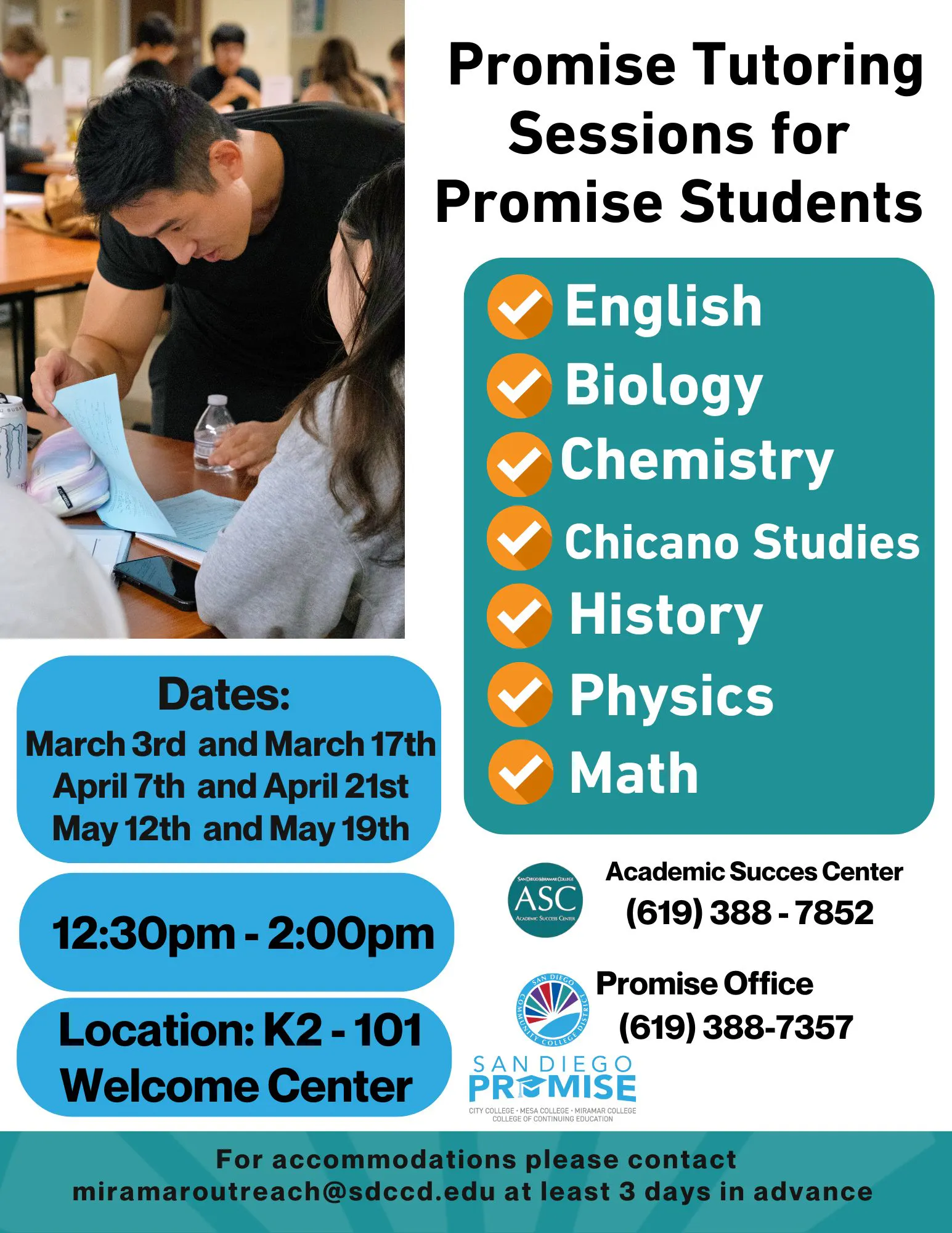 Promise Tutoring Sessions for Promise Students