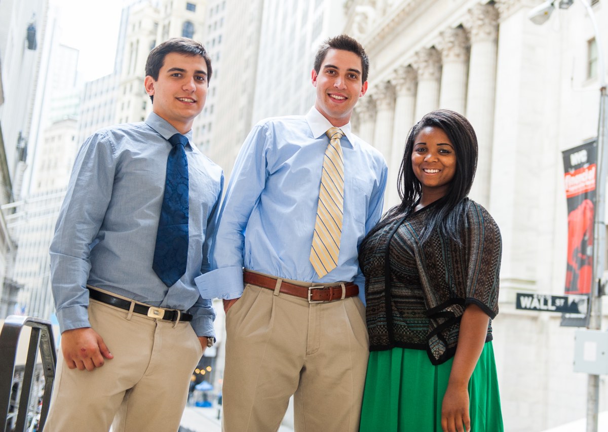 three students in NYC