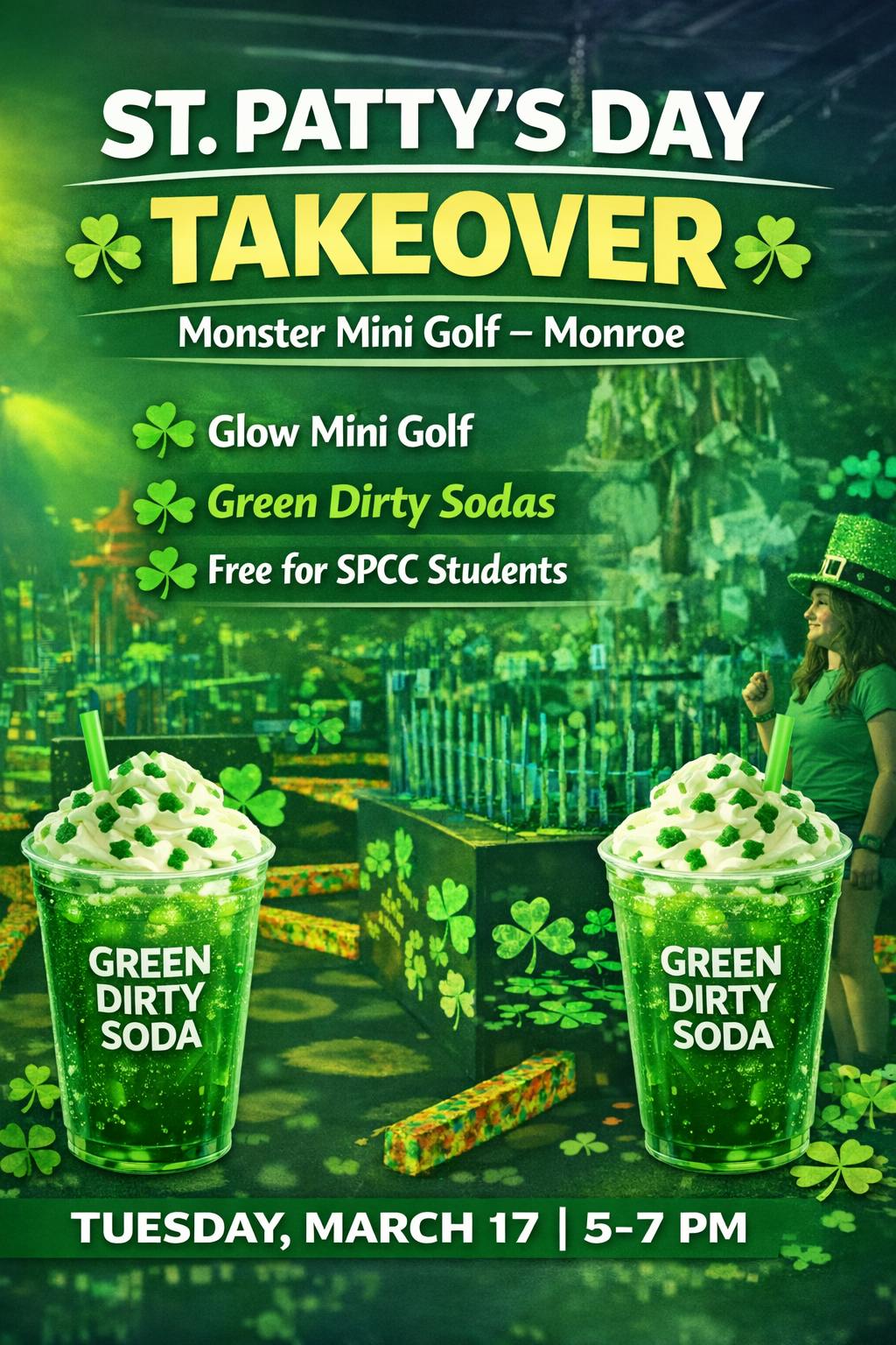 Monster Mini Golf College Takeover