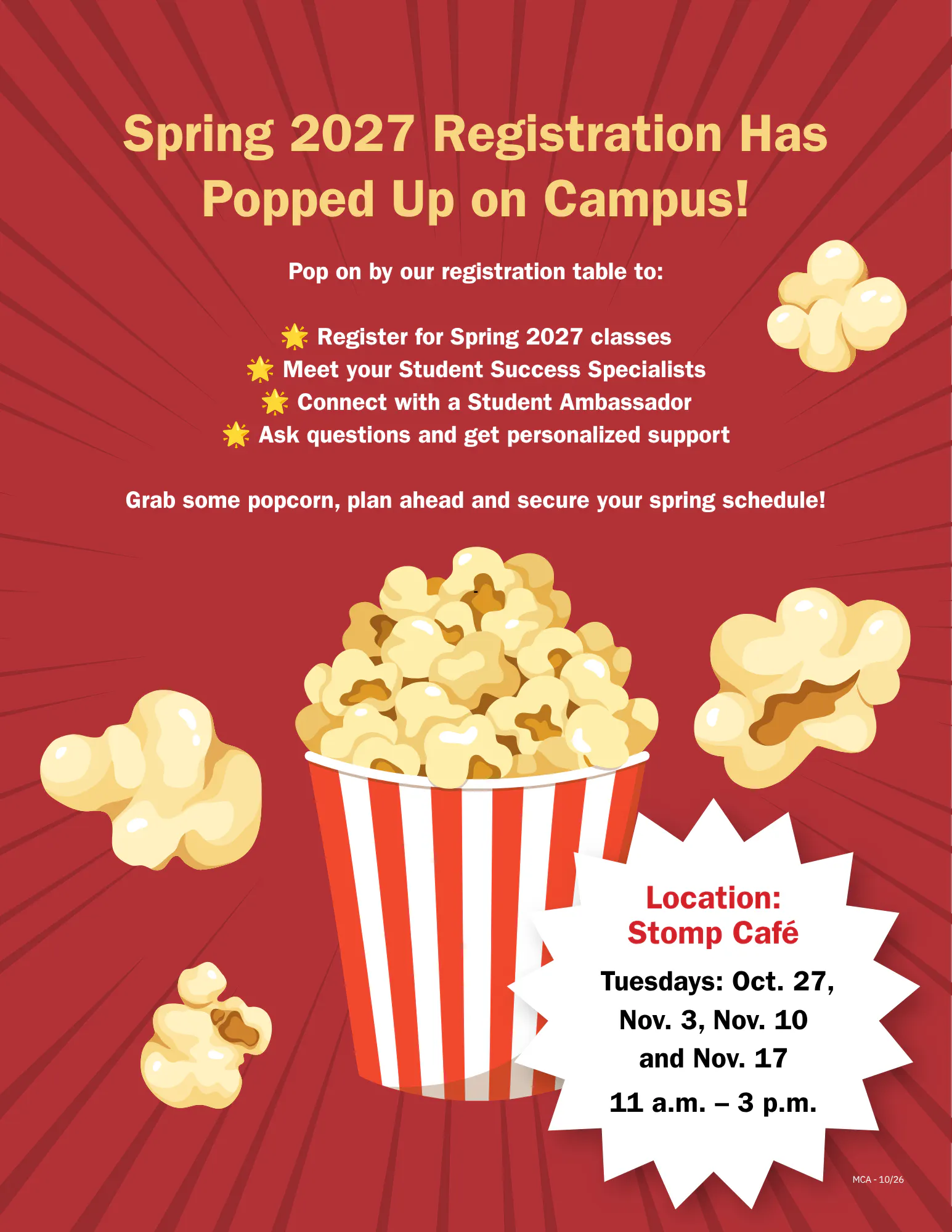 Registration Pop Up - Eastern Campus
