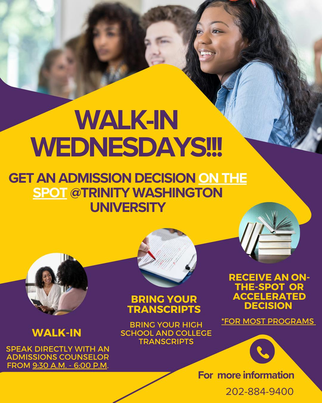 Professional & Graduate School Walk In Wednesdays