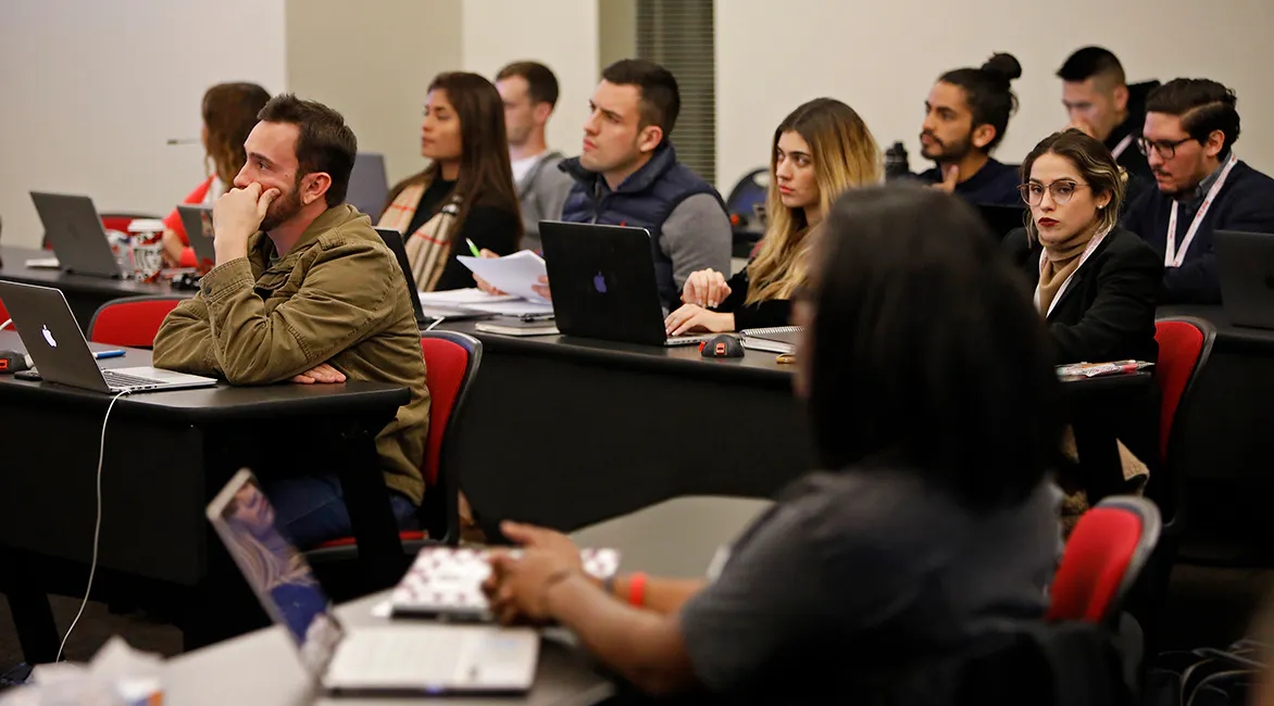 Master of Business Administration students in a lecture