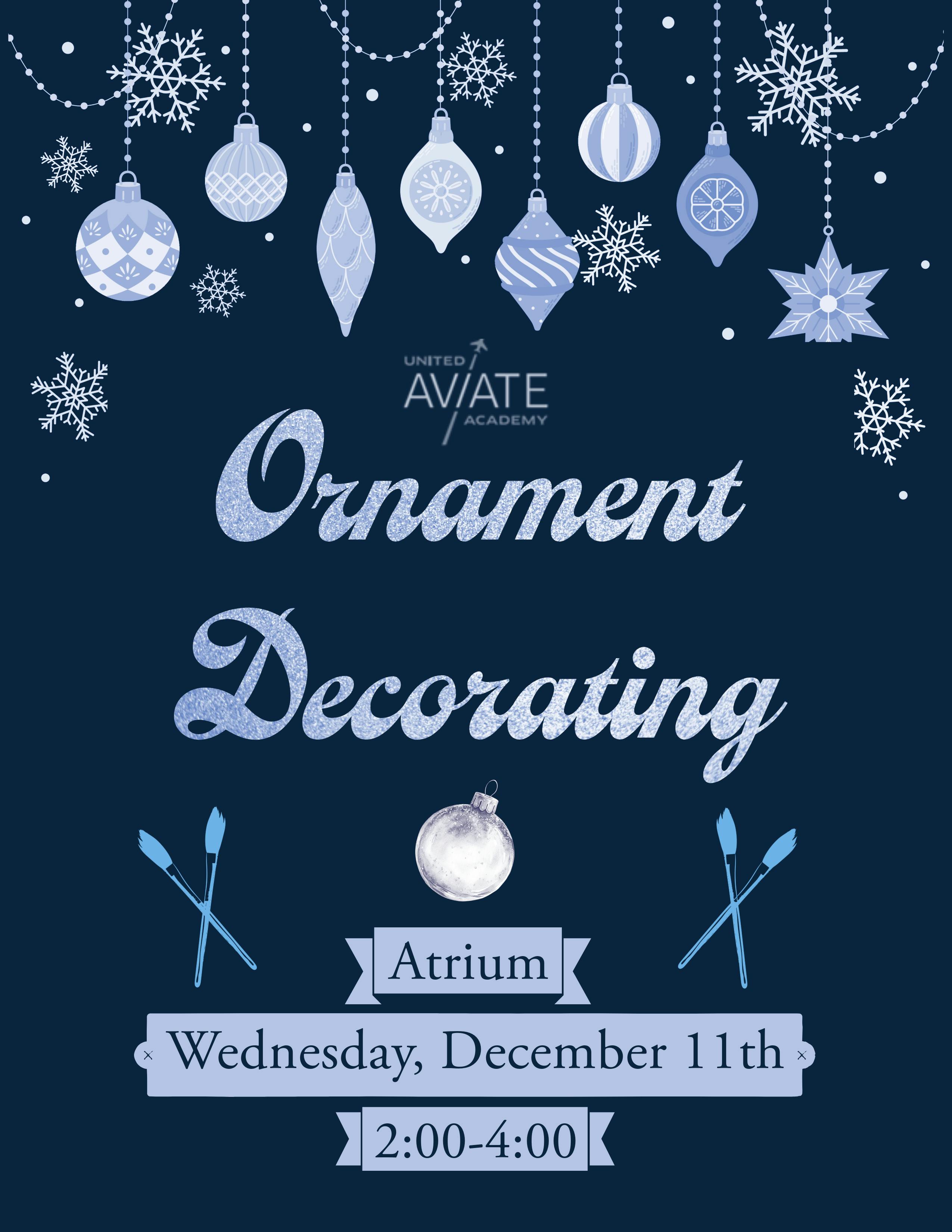 Ornament Decorating: Current Students Only