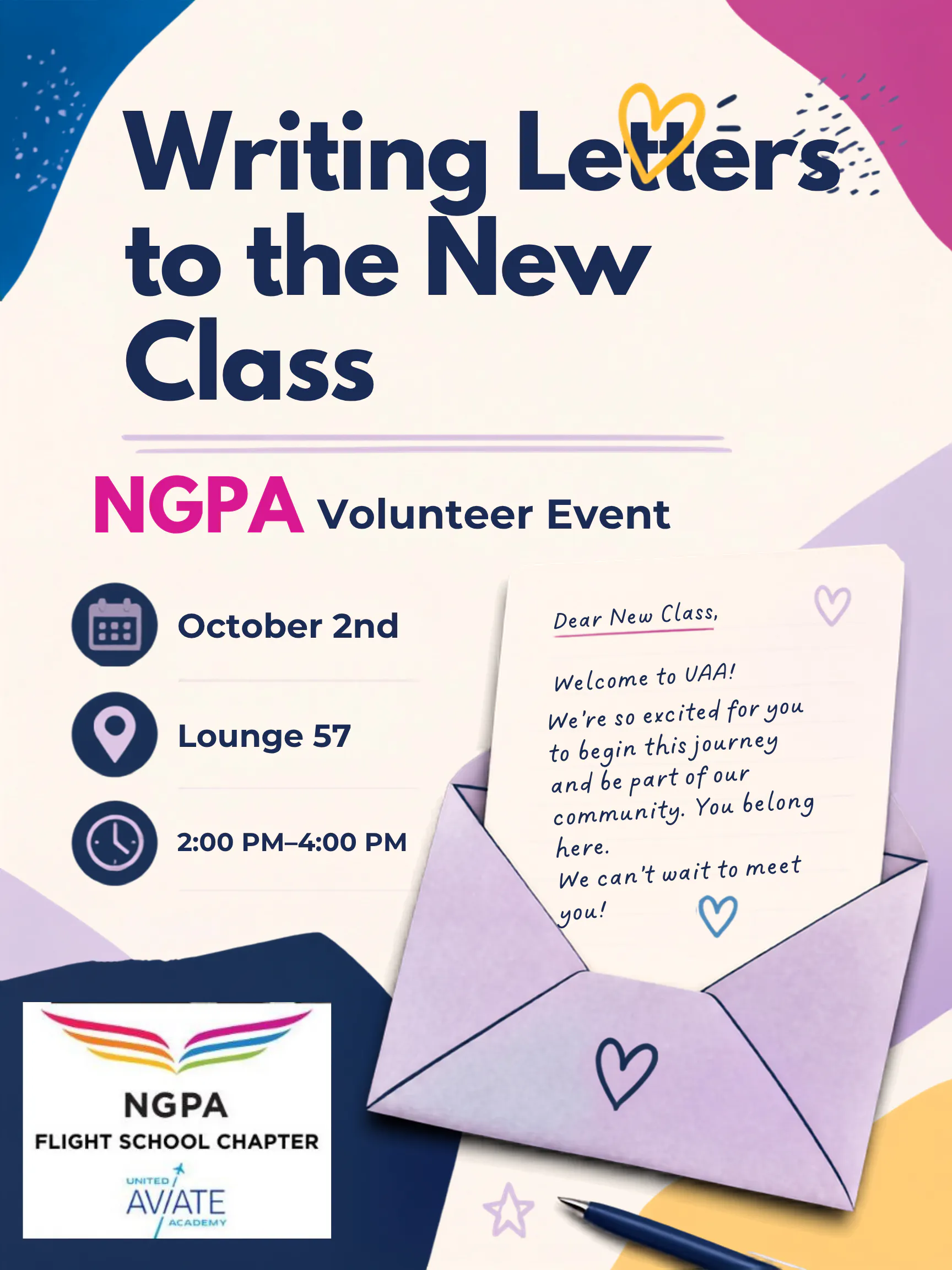 NGPA: Writing Letters to the New Class