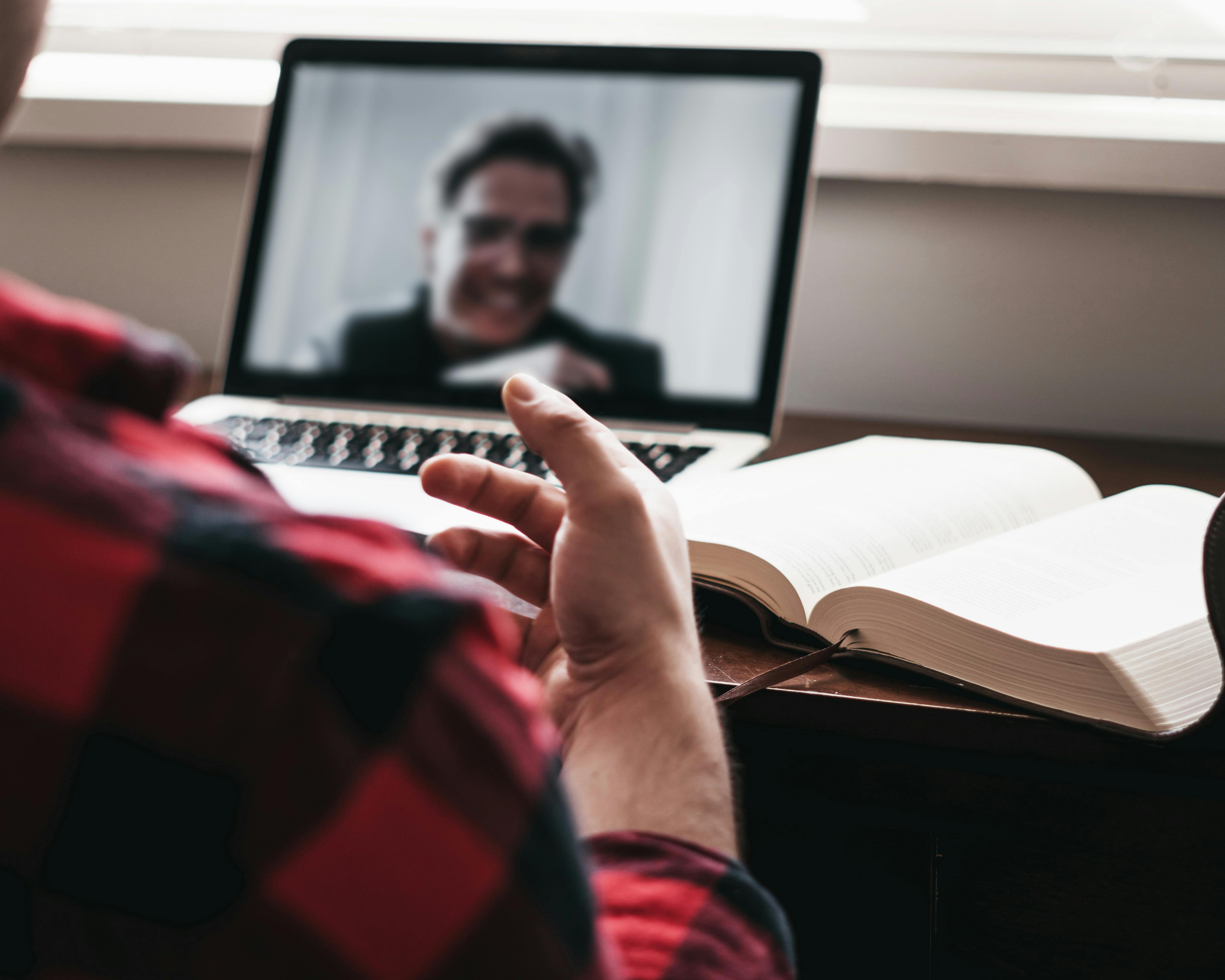 Grad student working at home