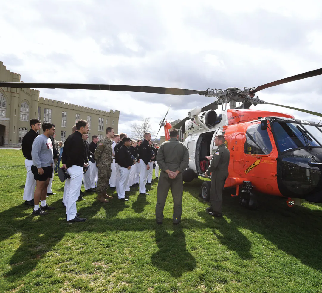 helicopter and cadets